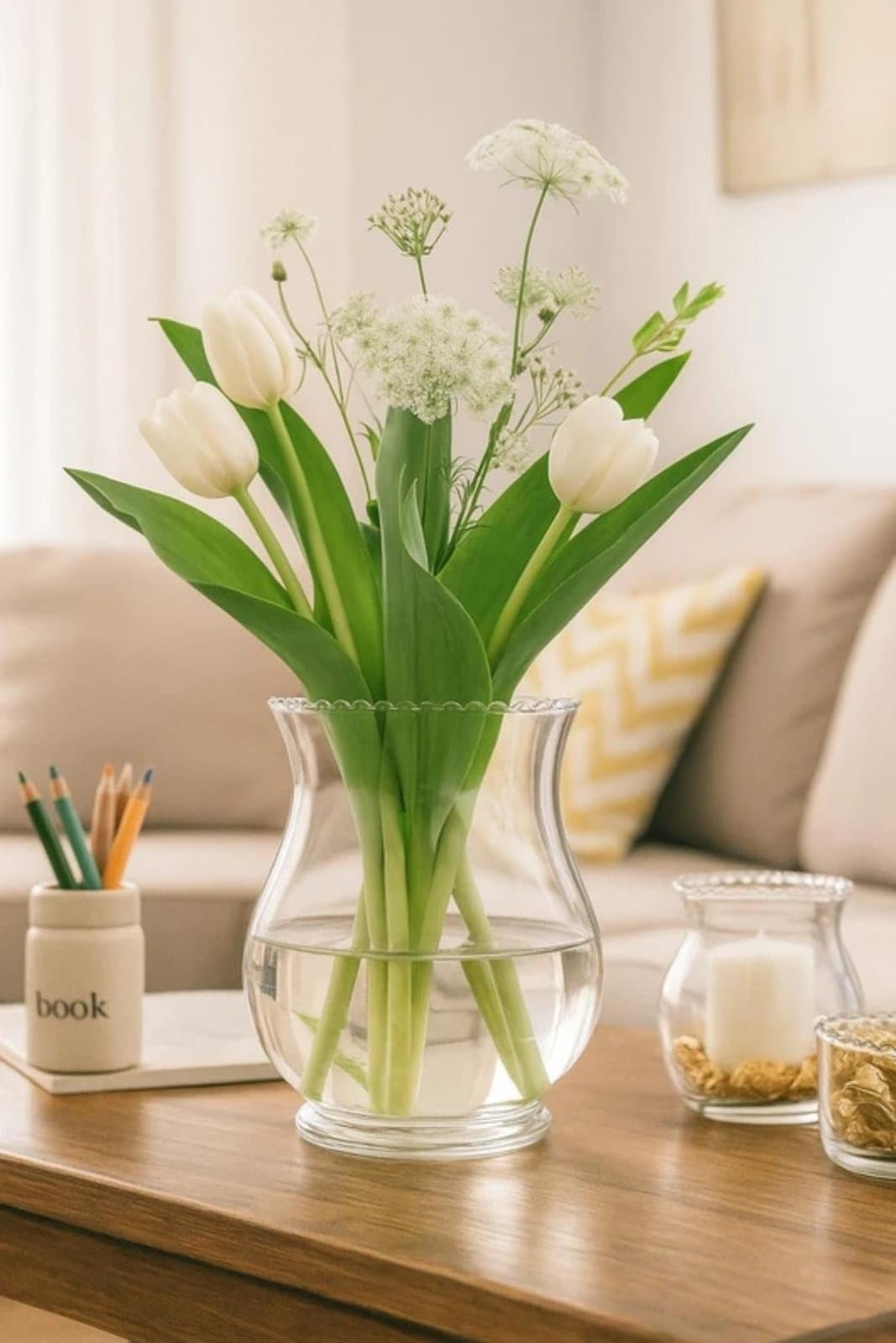Flower Vase Clear Glass Fish or Terrarium or Decorative Bowl Small Vase for Home Décor - Size 4 inches