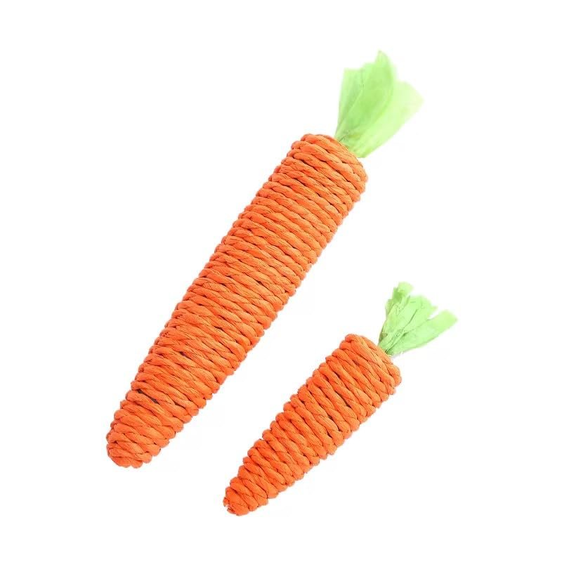 Fluffy Souls Sisal Carrot Cat Toy Set for Cats and Kittens | Durable Scratch and Play Toys | Natural Rope Design | Interactiv