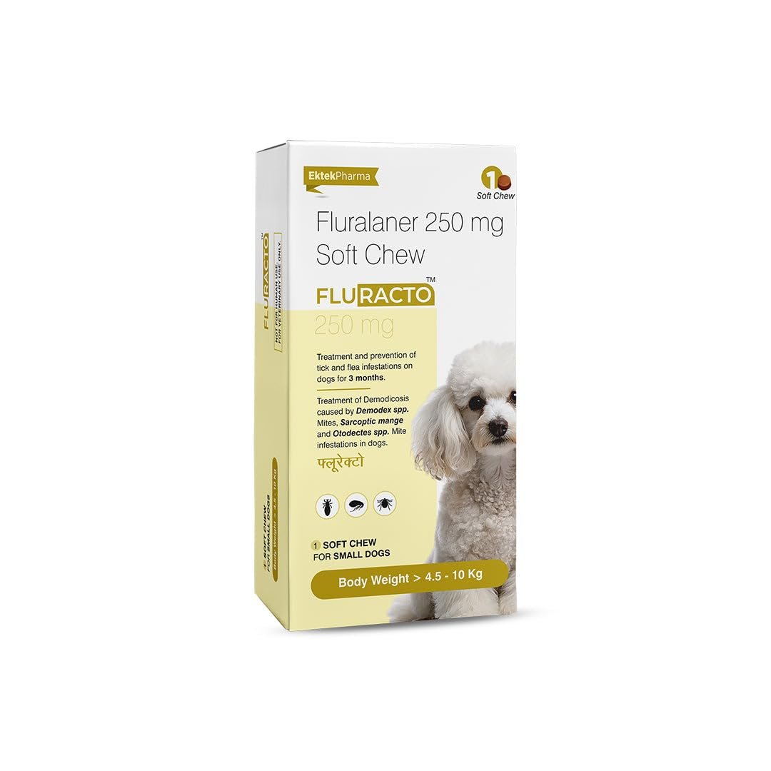 Fluracto Chewable Tablets for Dogs | Flea & Tick Control 250 mg