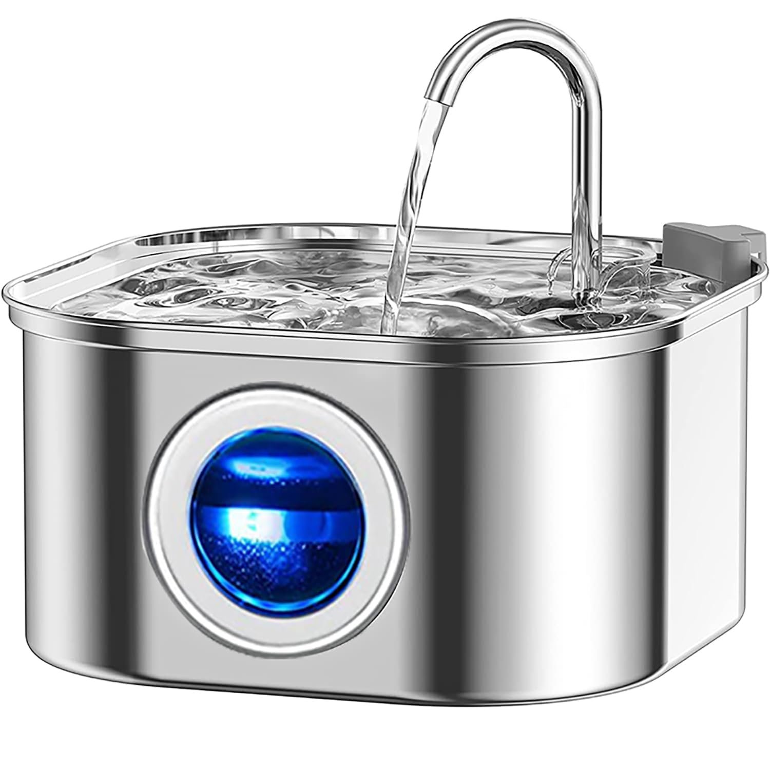 Foliam® Cat Water Fountain - 3.2L/108oz Stainless Steel Pet Water Drinking Fountain for Cats Indoor, Dog Water Fountain with