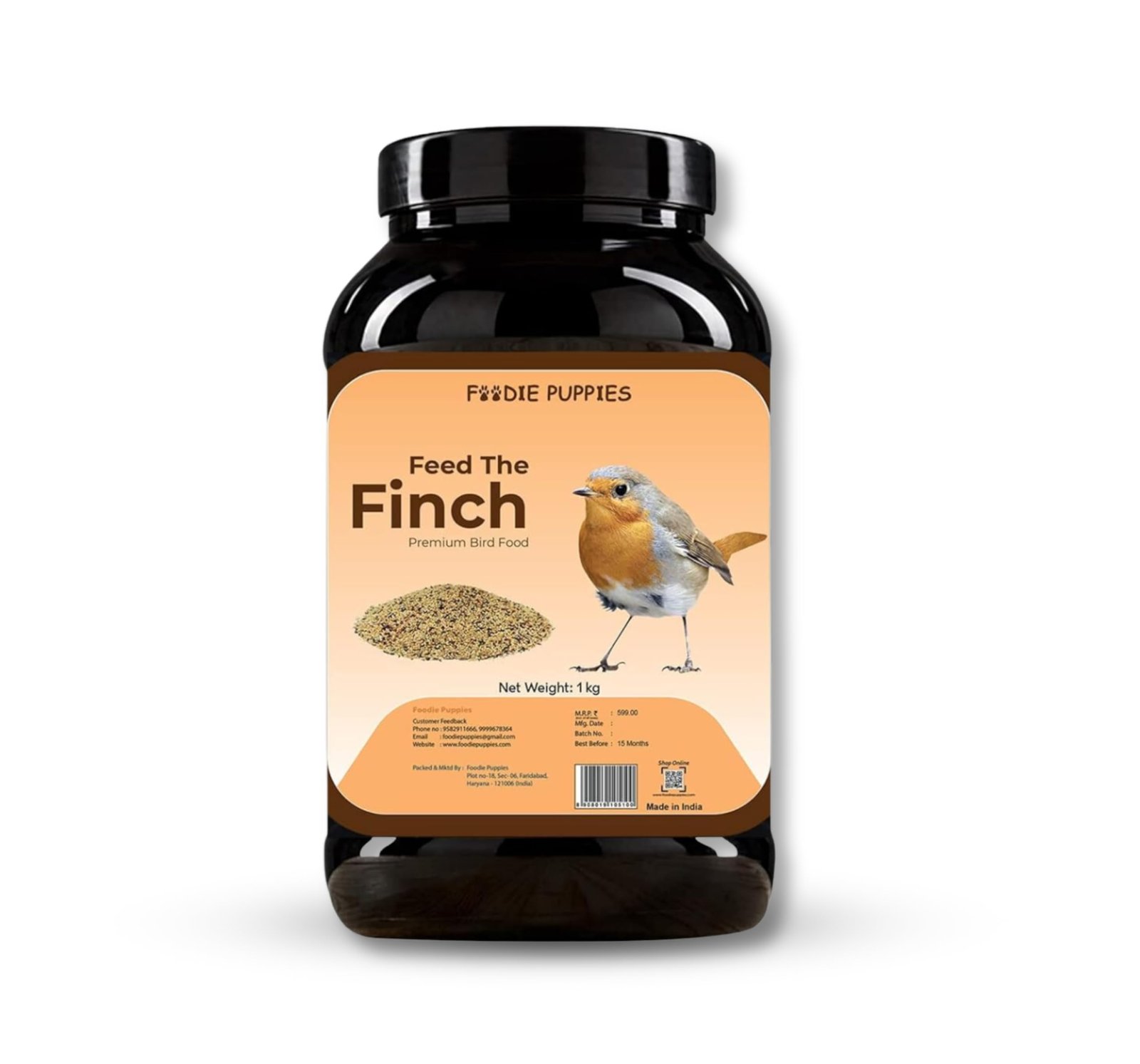 Foodie Puppies Bird Food for Finches, Sparrow, Pigeon & All Wild Birds - 1Kg | Natural & Healthy Premium Mix Seeds, Yellow Pr