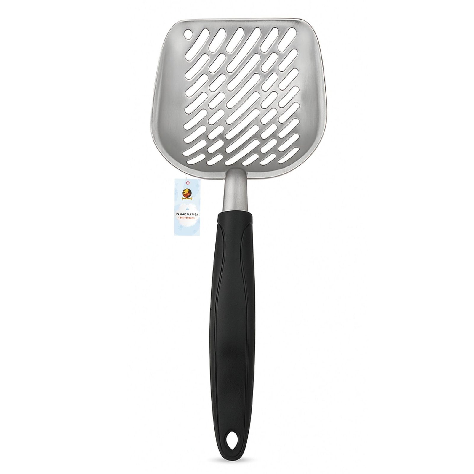 Foodie Puppies Cat Litter Poop Steel Scooper | Easy to Scoop, Comfortable Grip Handle | Scoop Cum Shovel Suitable for Cats, a