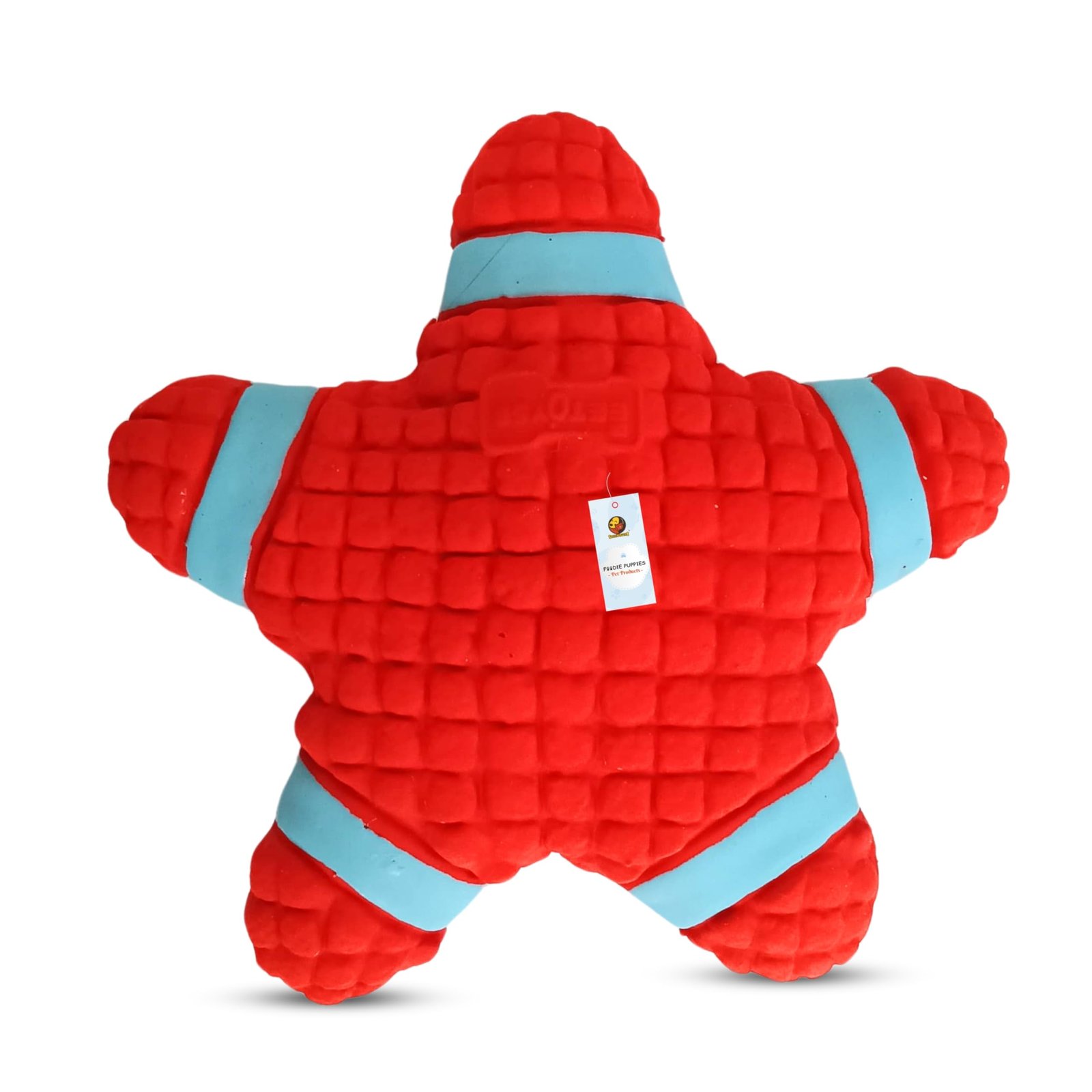Foodie Puppies Interactive Non-Toxic Soft Latex Squeaky Chew Toy for Dogs and Puppies (Star Fish - Large) | Chewing, Floating