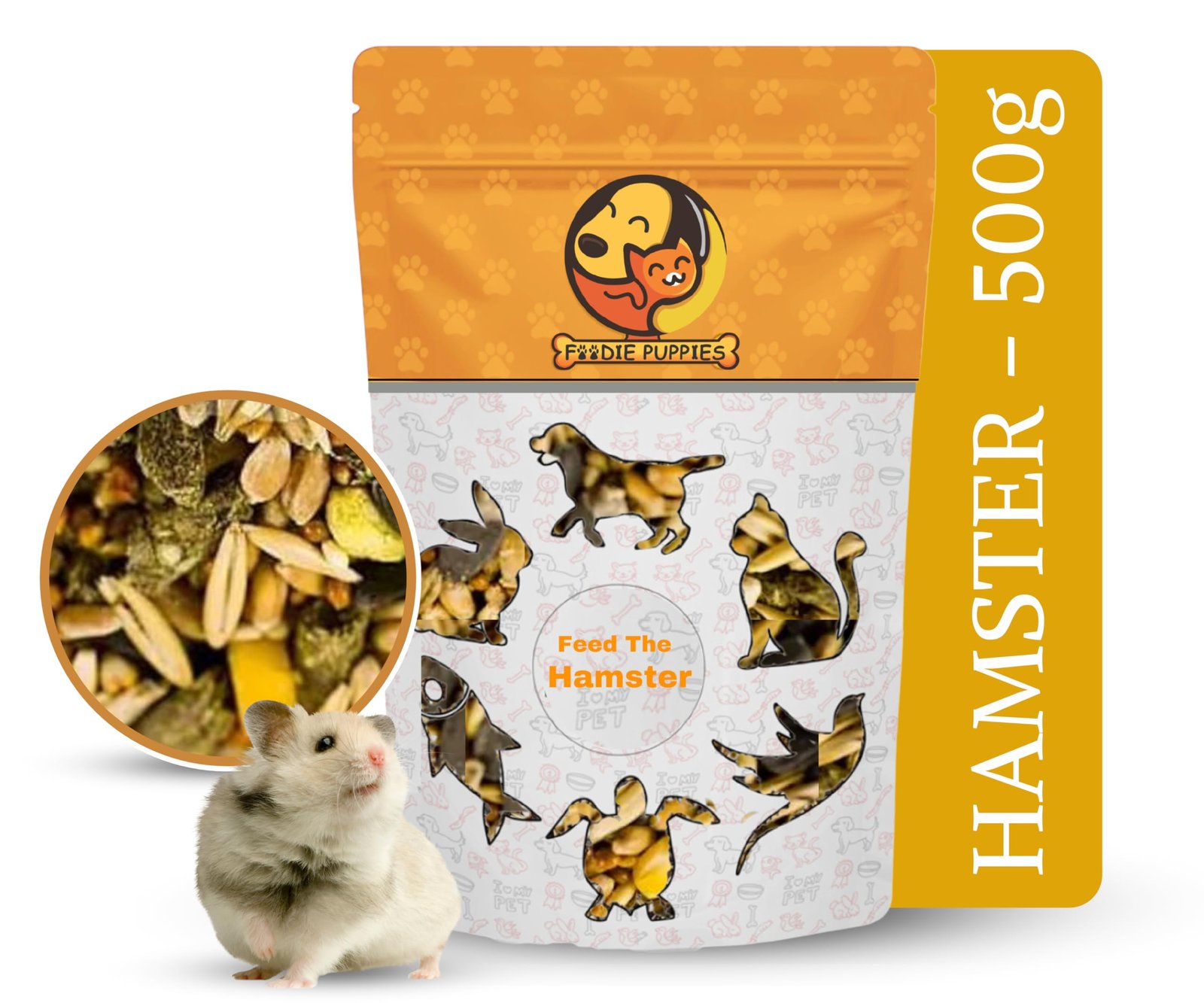 Foodie Puppies Premium Hamster Food Pellets Highly Nutritious Diet Essential Ingredients for a Healthy and Active Lifestyle f