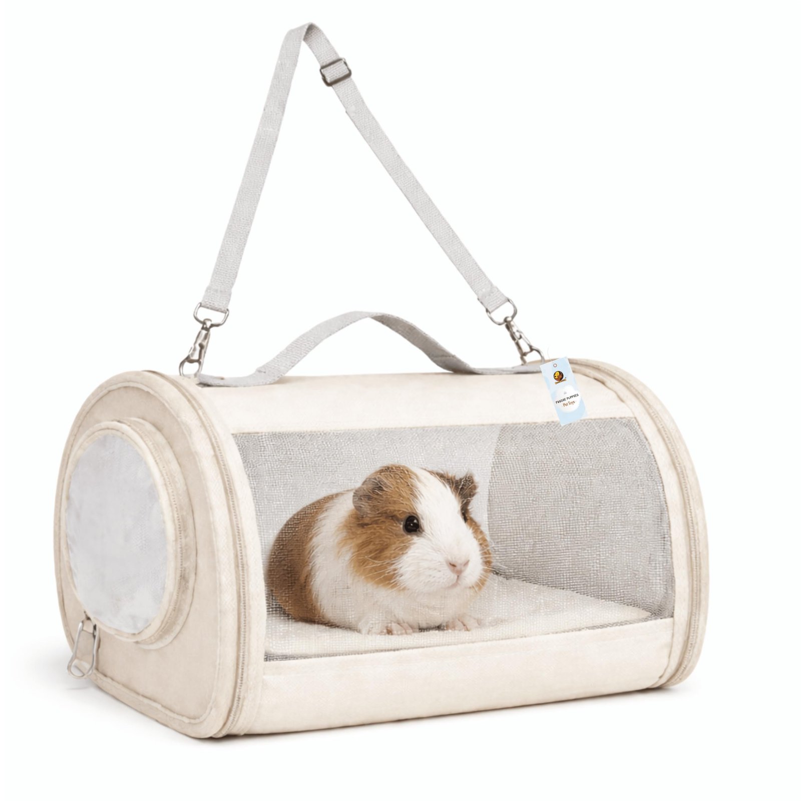 Foodie Puppies Small Pet Carrier Bag (SlingBag),(27x18x15) for Guinea Pig & Hamster| Lightweight Foldable Hand Bag | Soft-Sid