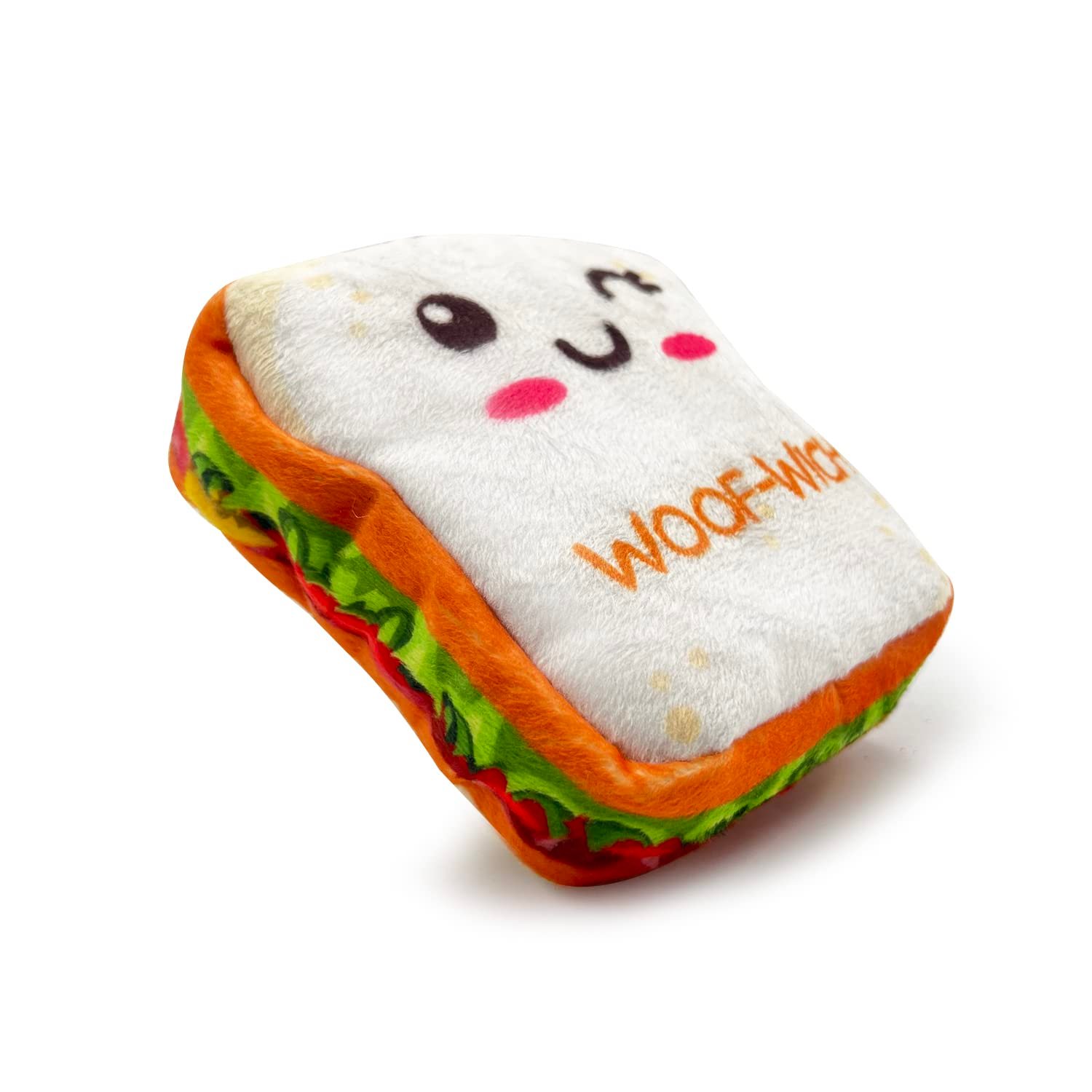 Goofy Tails Food Buddies Sandwich Plush Dog Toy | Light Chewers | Plush Toy | Soft Dog Toys for Puppy | Crinkle, Squeaky, Sof