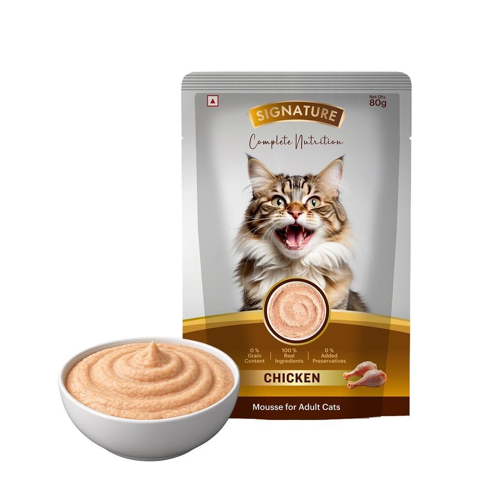 Grain Zero Adult Cat Wet Mousse 80gm | Chicken | Rich in Protein, Promotes Hydration & Easy to Digest | Grain Free, No Artifi