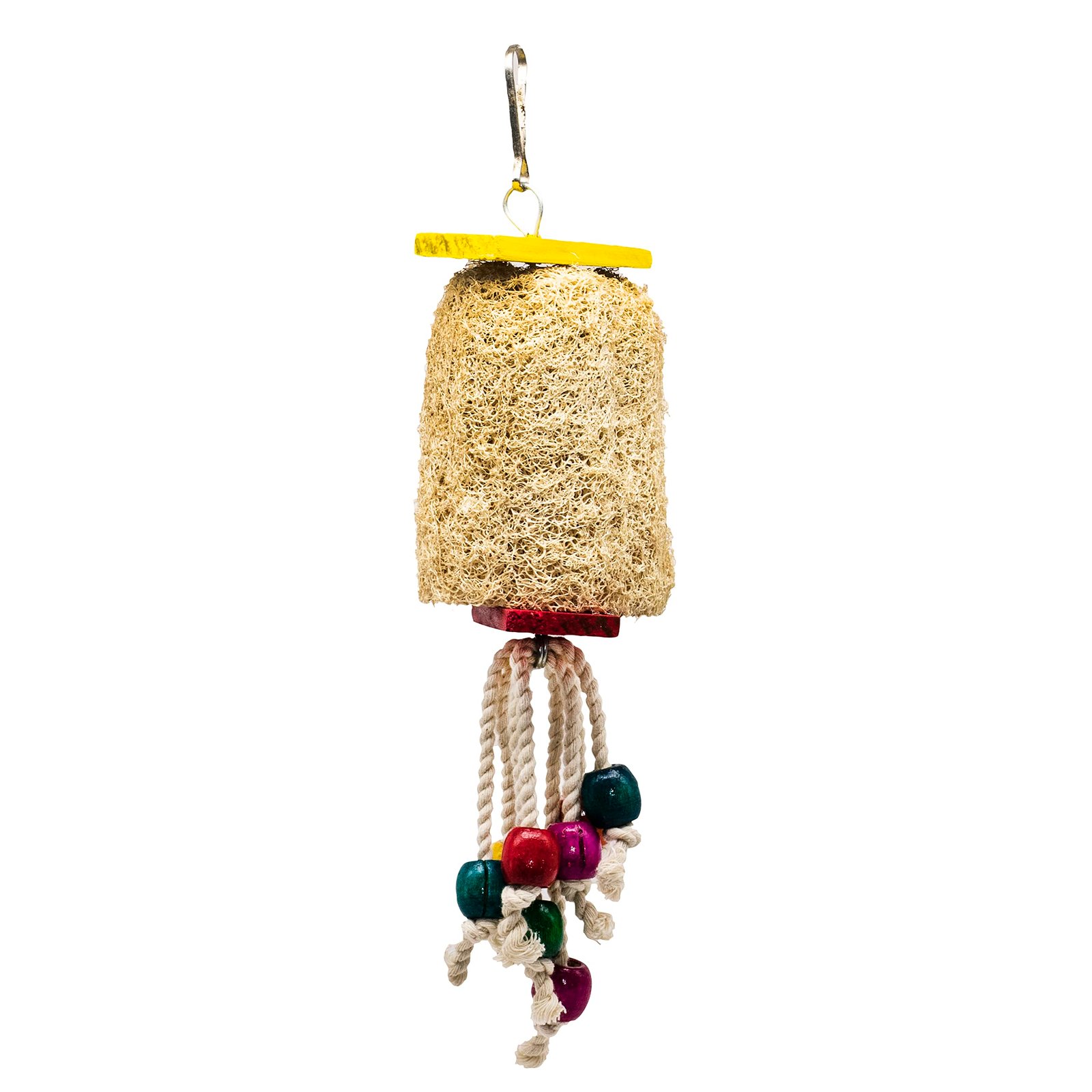 GREENBIRDS Toys Natural Mesh Hanging Threaded Chew Toy for Parrot & Budgie Birds Cage - Handmade Chew Toy - for Relaxing of S