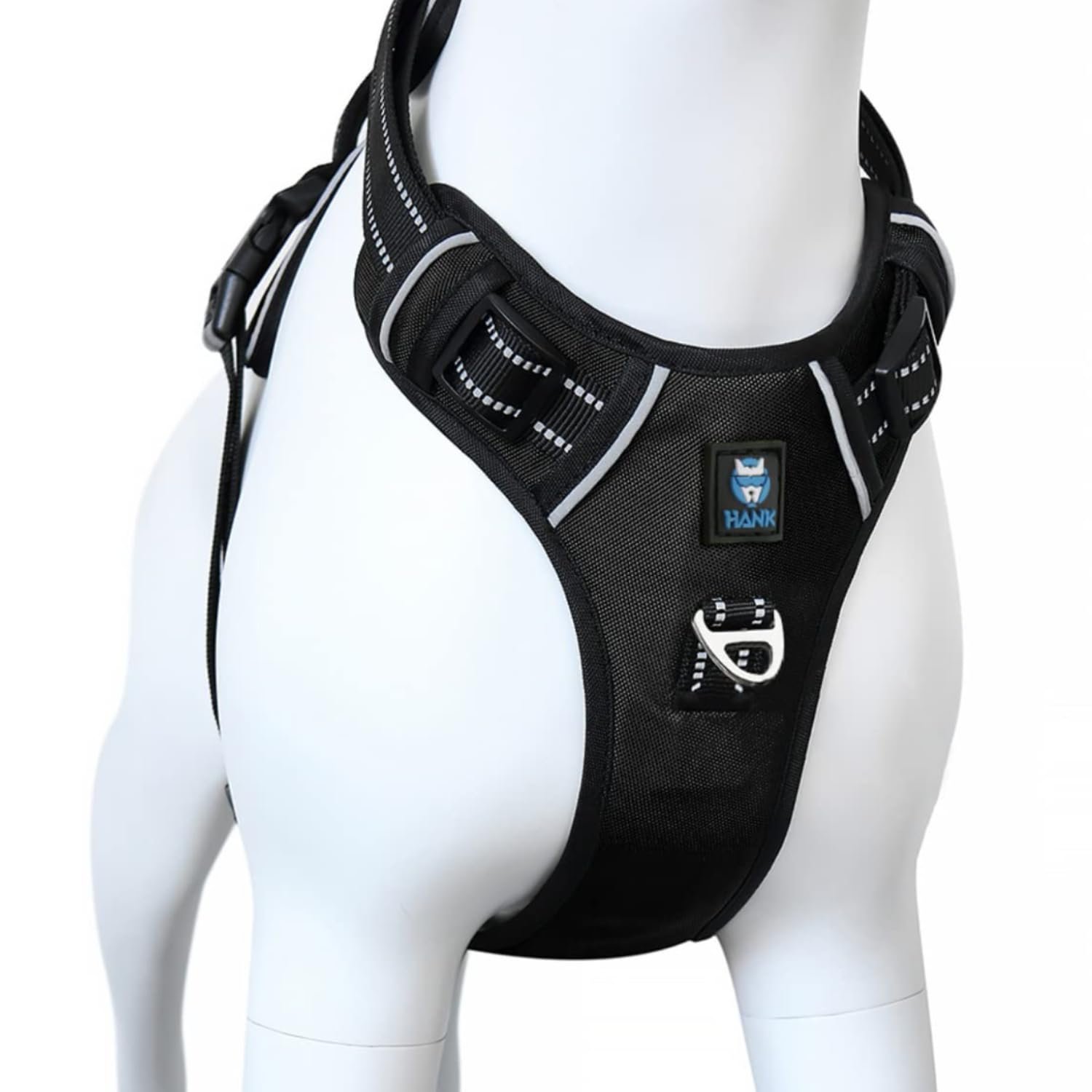 HANK Dog Harness | 3M Reflective Pet Belt | Strong Metal Hook | Dog Body Belt | No Pull Vest Harness for Walking & Training (