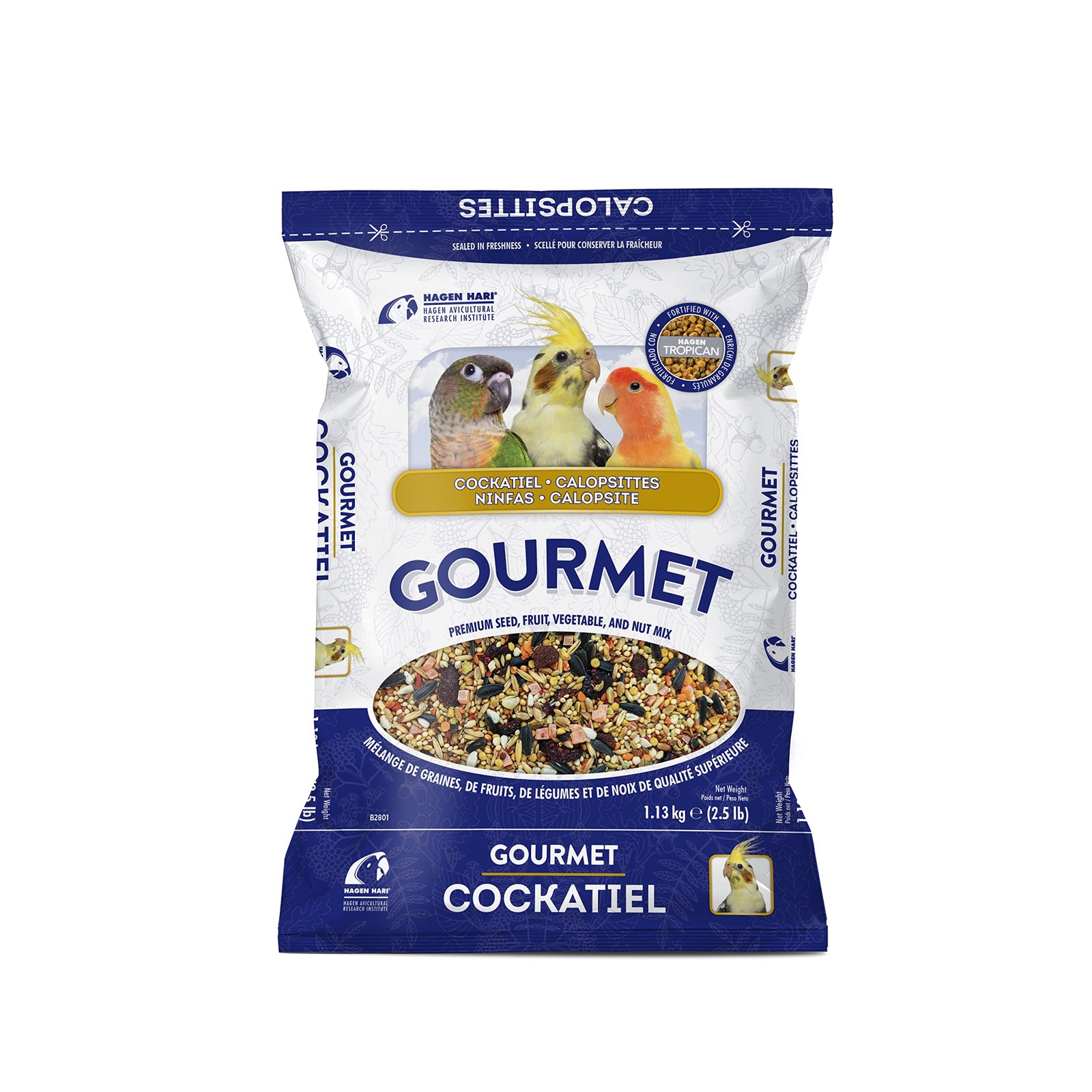Hari Gourmet Cockatiel Premium Seed, Fruit, Vegetable, and Nut Mix, 1.13 kg