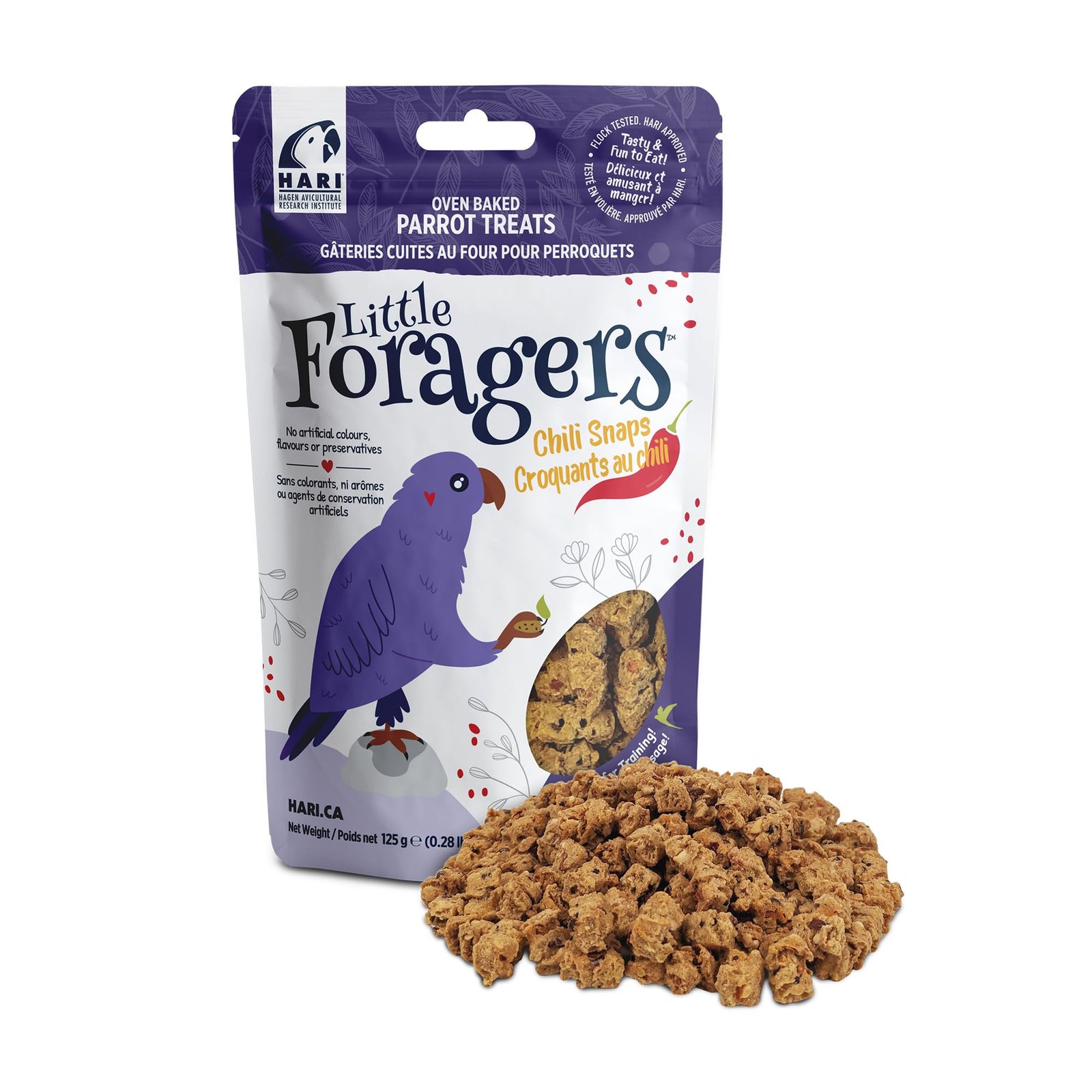 Hari Little Foragers Chili Snaps Oven Baked Parrot Treats, 125 g