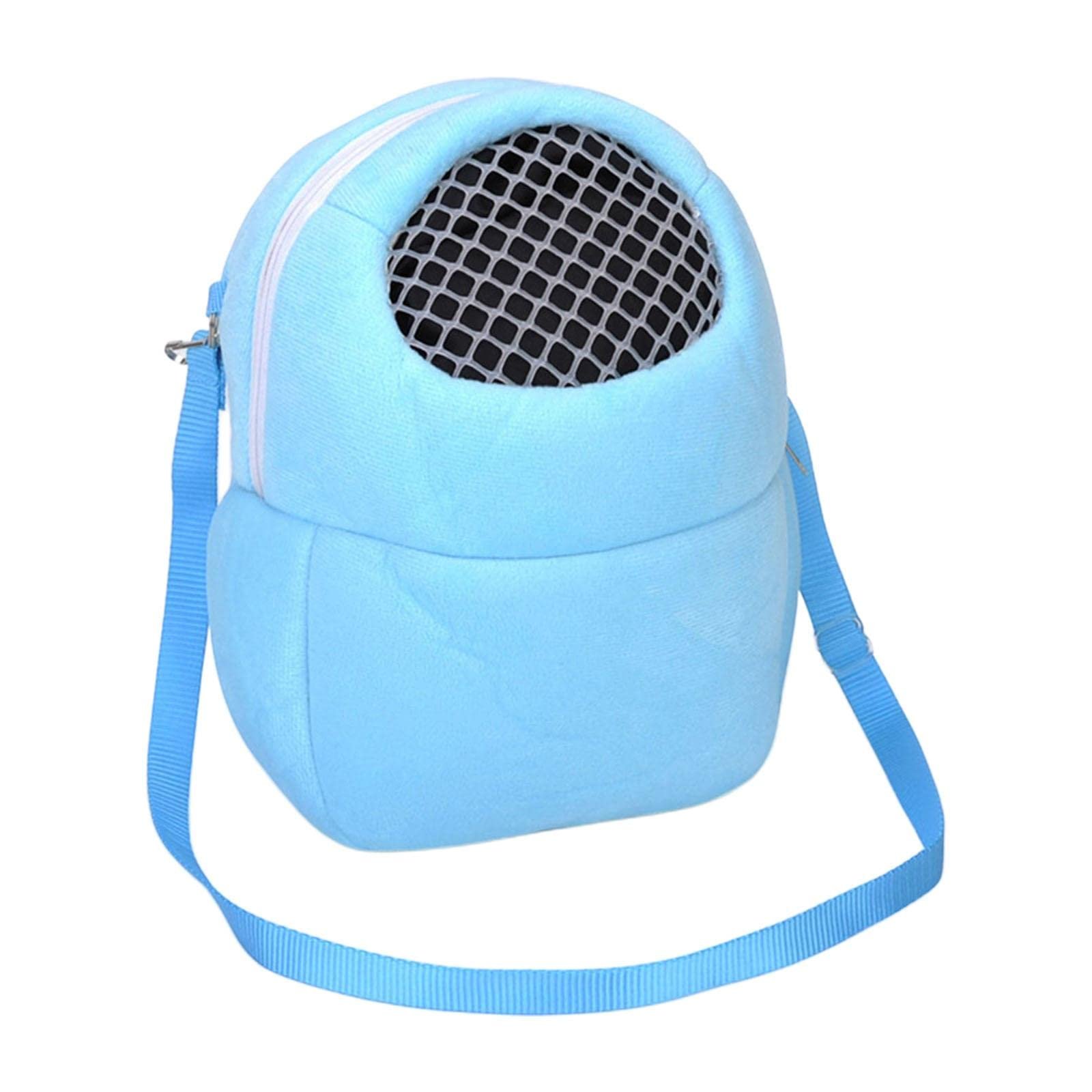 HEAVENGLOW Pet Small Animal Carrier Bag Travel Warm Cage Hamster Pouch Blue 17x14cm|1 Piece Hamsters Carrier Bag|Carriers & C