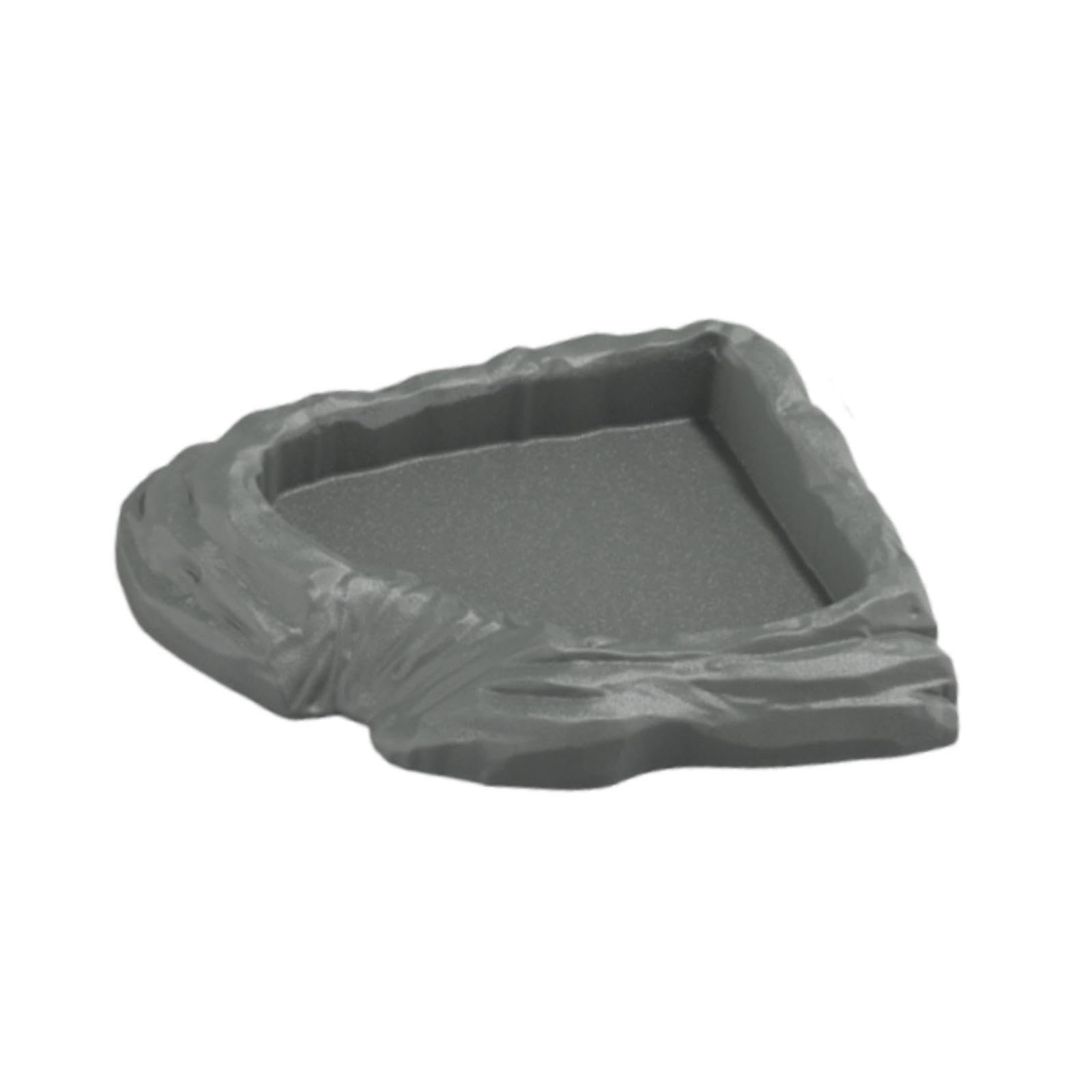 HEAVENGLOW Turtle Water Dish Reptile Bathing Dish Pool for Pet Supplies Frogs Tortoises Gray|Pet Supplies|Reptile Supplies |