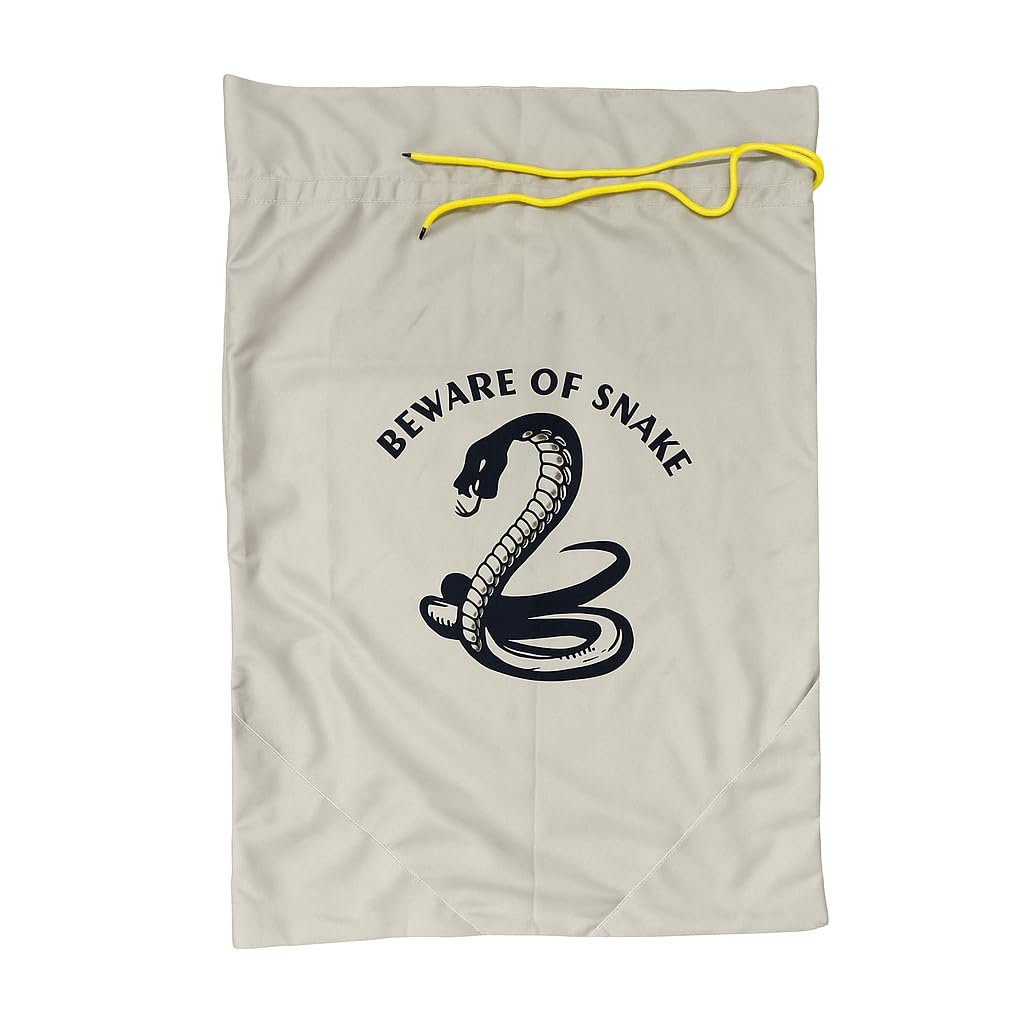Heavy Duty Snake & Reptile Bag with Drawstring and Handle | 86 x 53 cm Large Snake Catching Bag with Sewn Bottom Corners for
