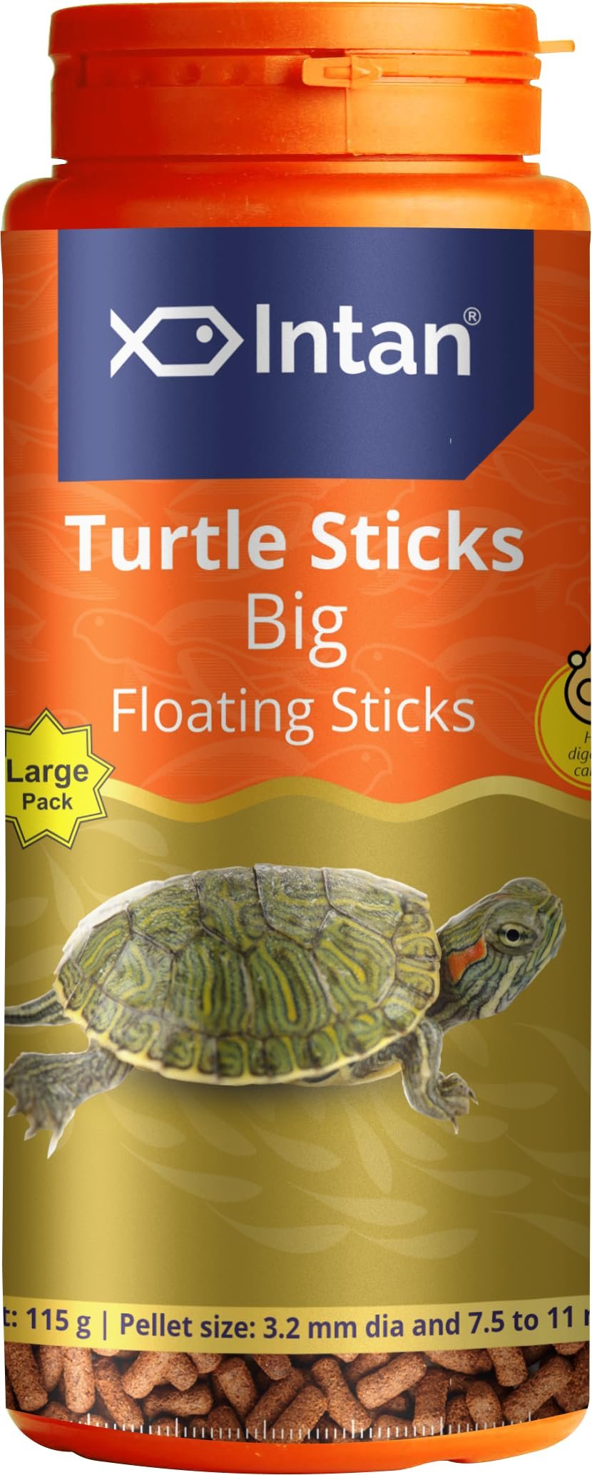 Intan Aquatic Turtle Food For All Life Stages For Growth & Health | Big Floating Sticks Suitable For Turtles | Nutritious Fee