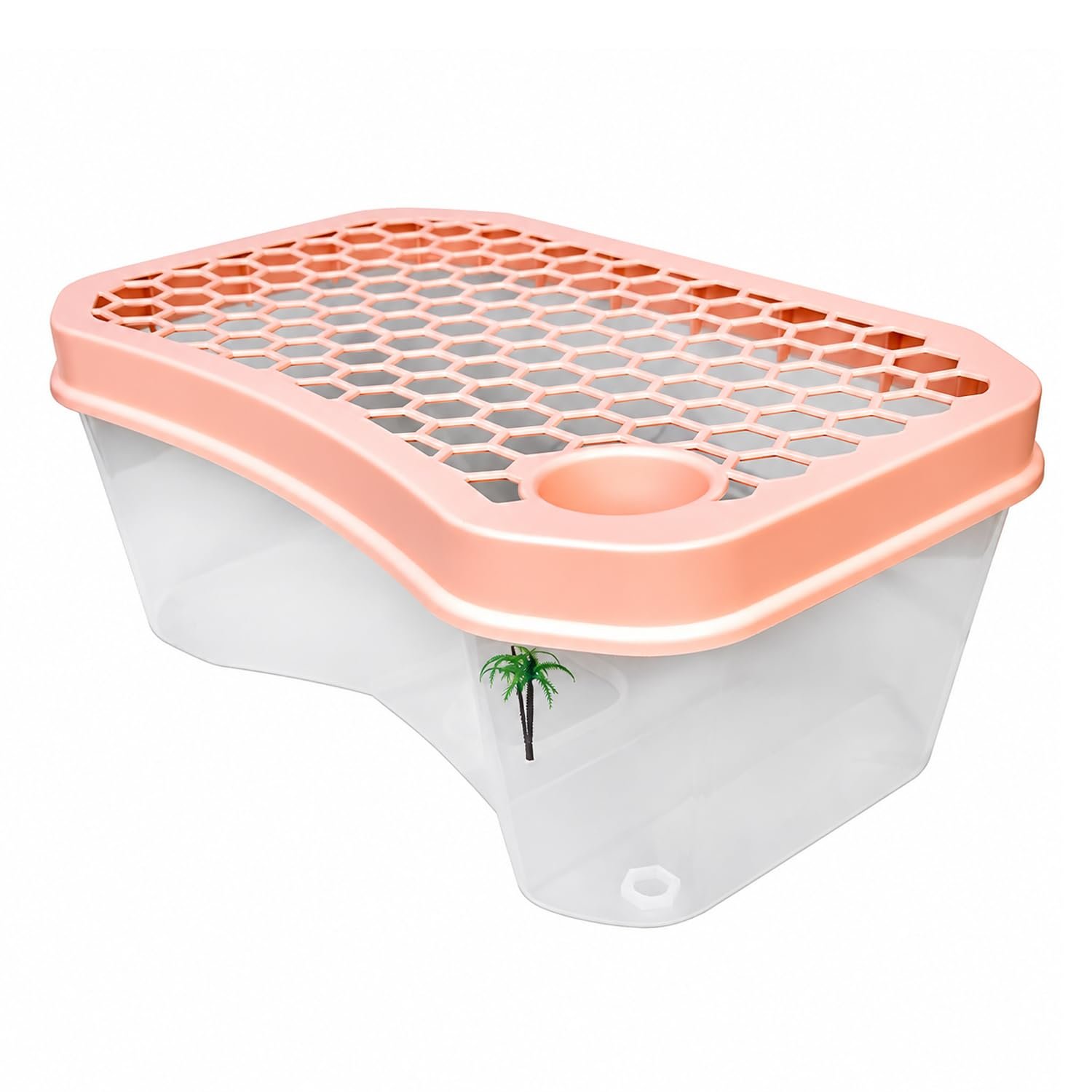 Jainsons Pet Products D-13 Turtle Aquarium Tank, 15 Inch | Multi-Purpose Turtle Habitat with Basking Platform, Swimming Area