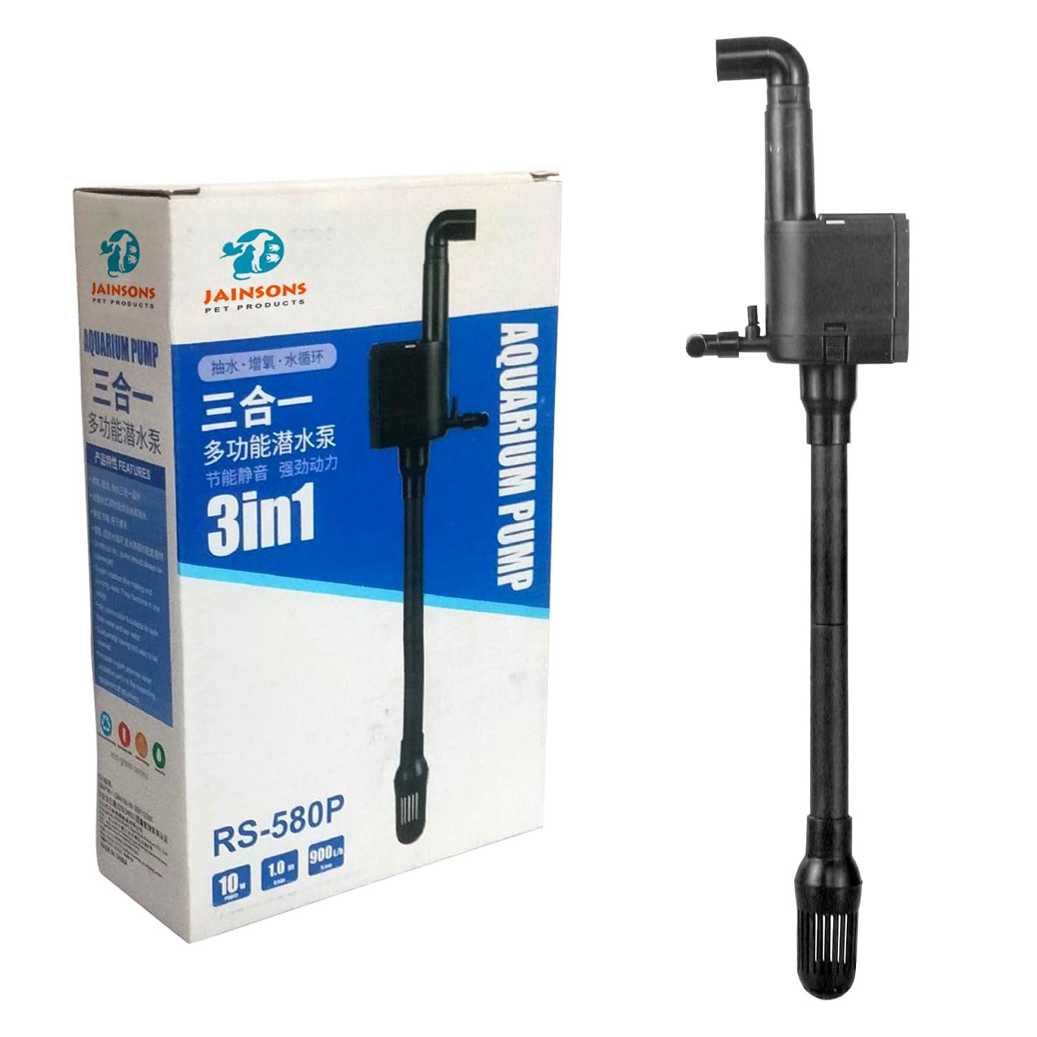 Jainsons Pet Products Rs Electrical Rs-580P Power Head Aquarium Pump for Fish Tank, Compatible with 480A/580A Aquarium Fish T