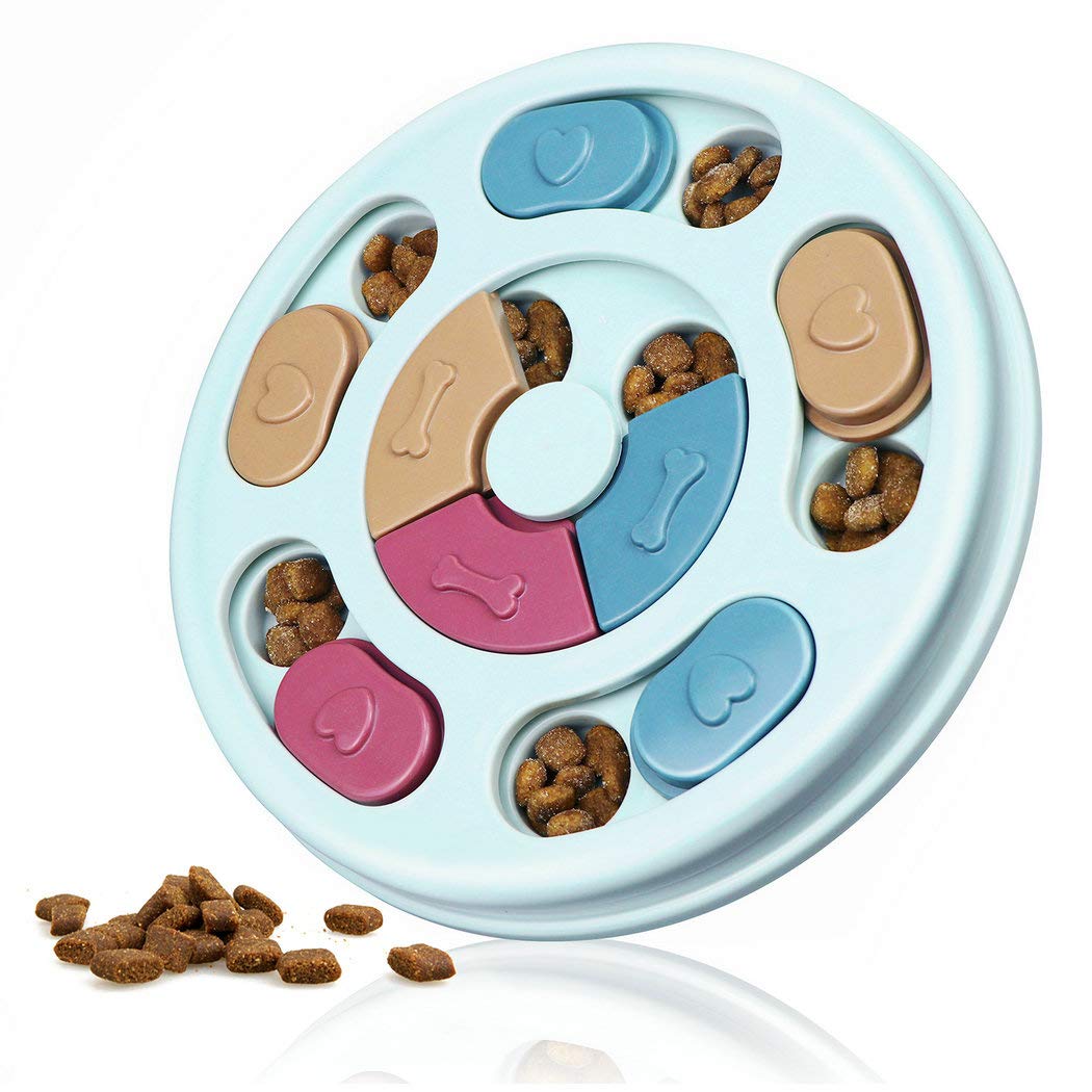 Joansan Dog Puzzle Toys, Interactive Treat Dispenser for Puppy and Cats Training and Playing, Slow Feeder to Aid Pets Digesti