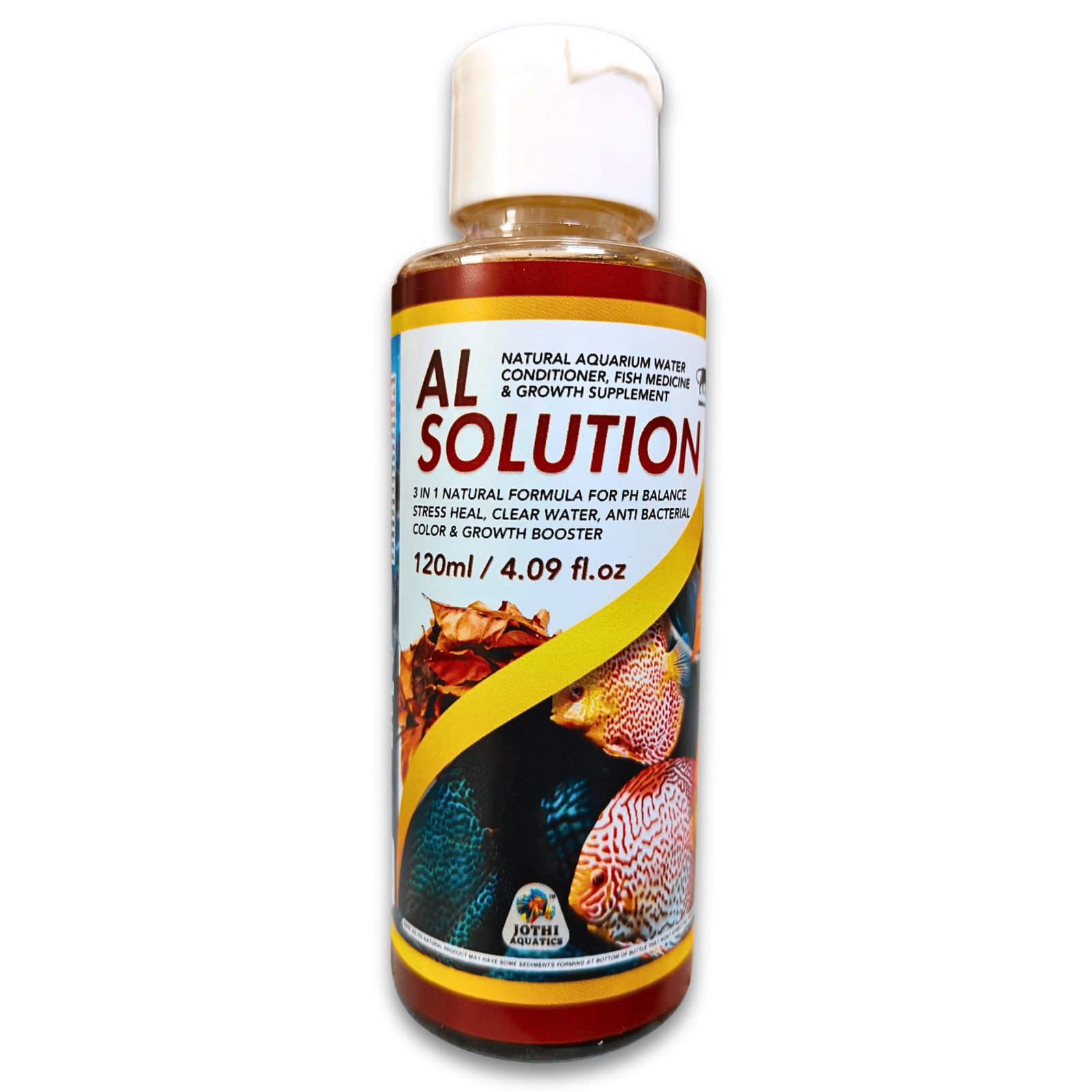 Jothi Aquatics AL Solution 120ml Aquarium Fish Tank Water Conditioner, Medicine & Food Supplement