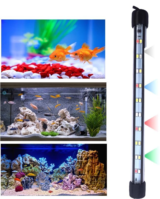 KickAt Red, Green, White, Blue LED Aquarium Light (Saltwater Fish Tank, Saltwater Reef Tank, Saltwater Reef Tank)