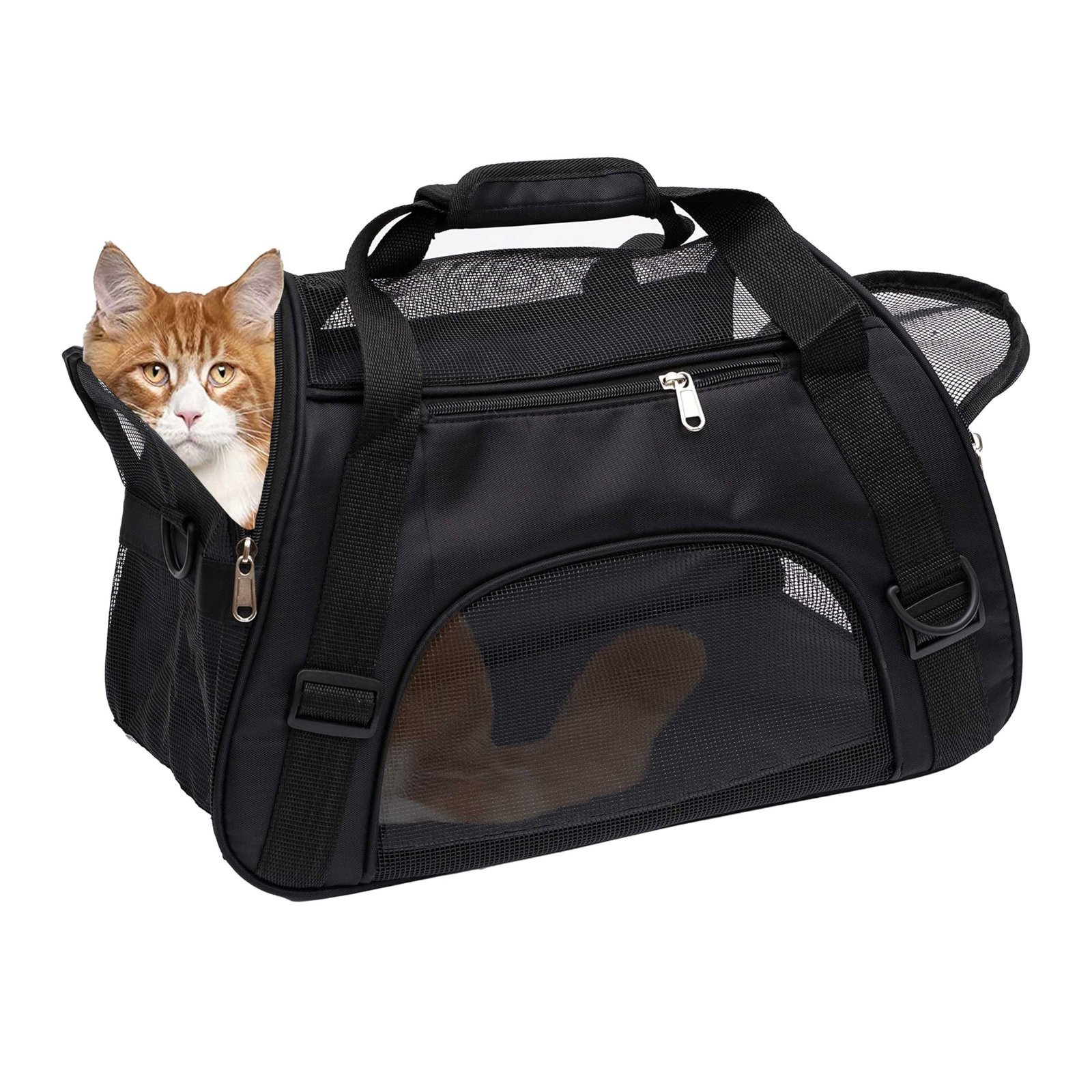 Kraptick Large Pet Travel Carriers, Pet Carrier Bag, Airline Approved Duffle Bags, Pet Travel Portable Bag for Little Dogs, C