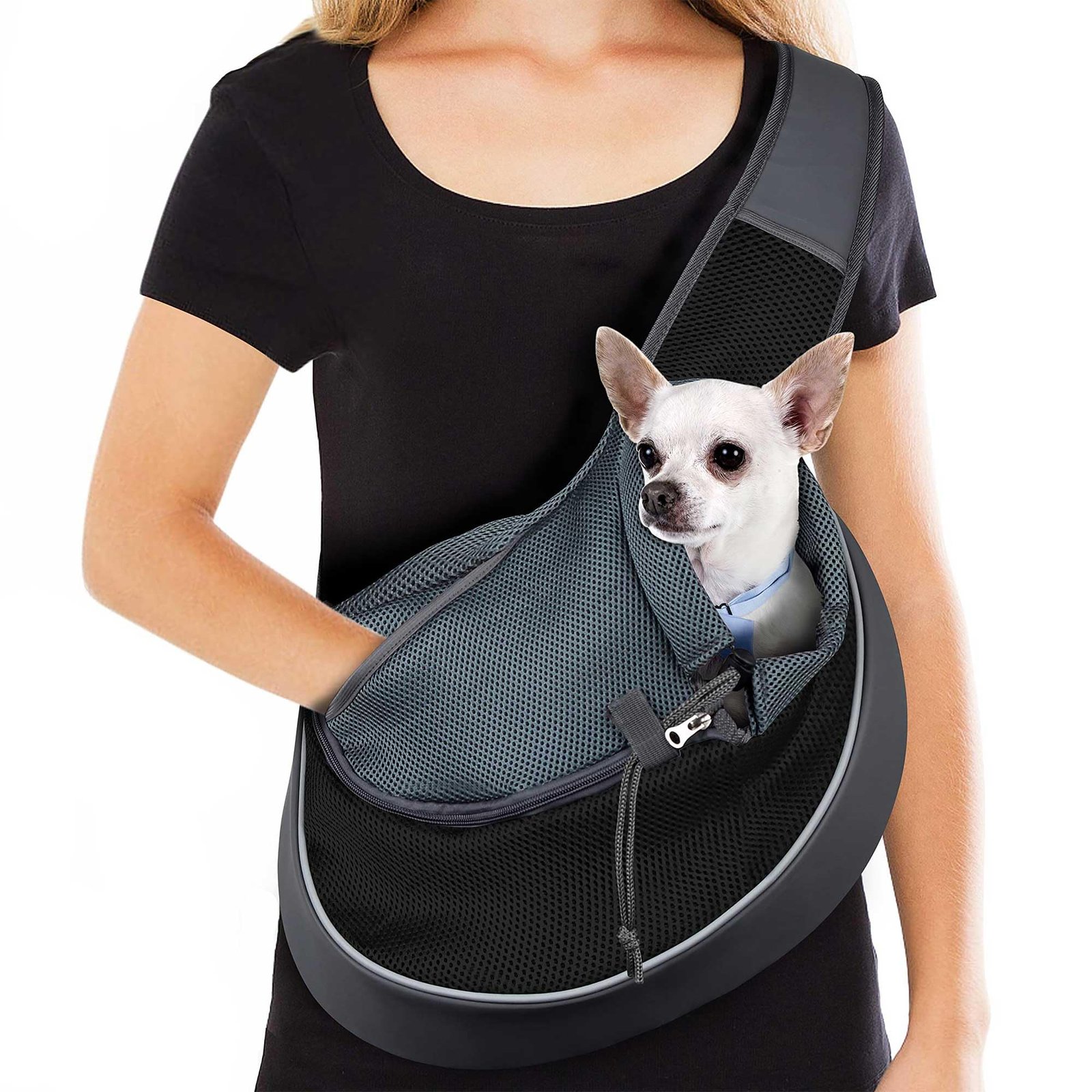 Kraptick Pet Sling Carrier, Pet Carrier Bag for Shitzu Puppy, Cat, Rabbit with Comfortable Adjustable Pouch Single Shoulder C