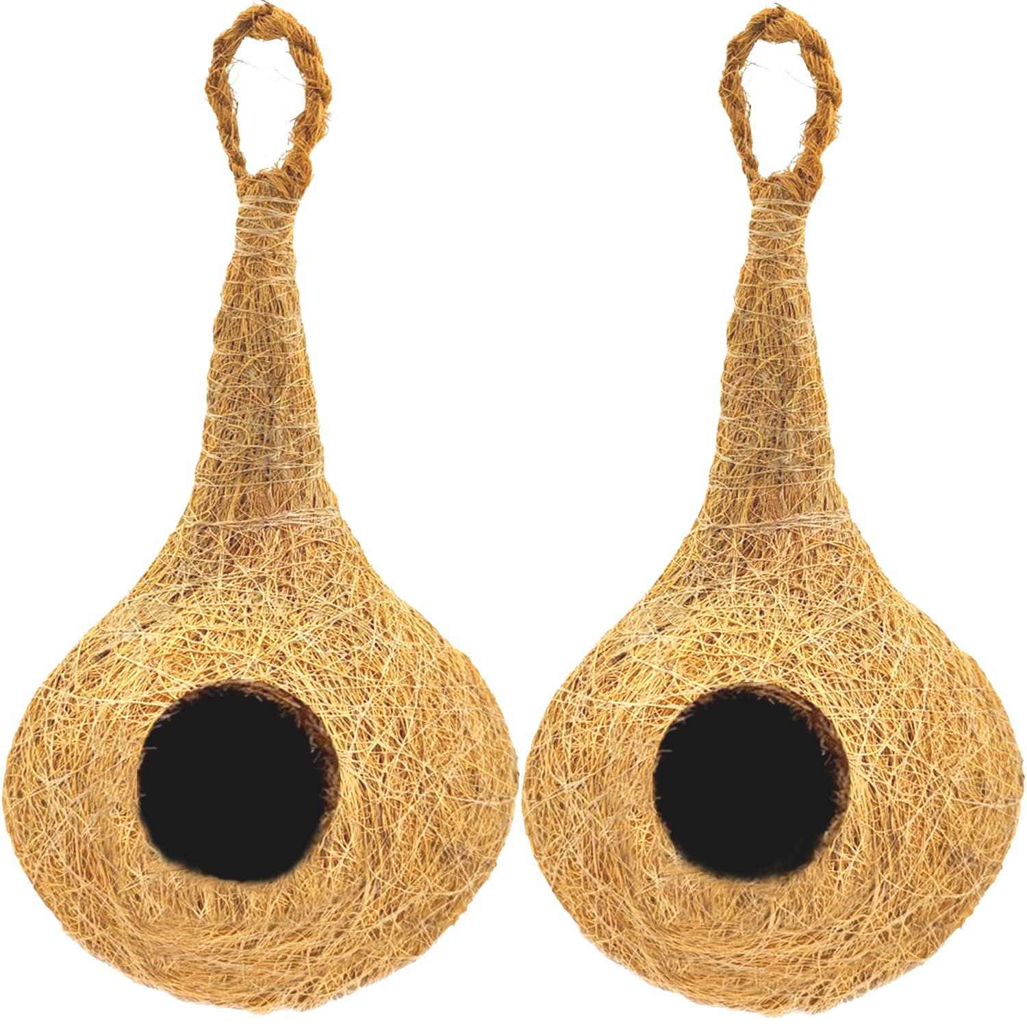 LIVEONCE Natural bhaya Bird nest for Cages and breeding for All Medium,Small Birds with self adheshive Hanging Hooks Pack of