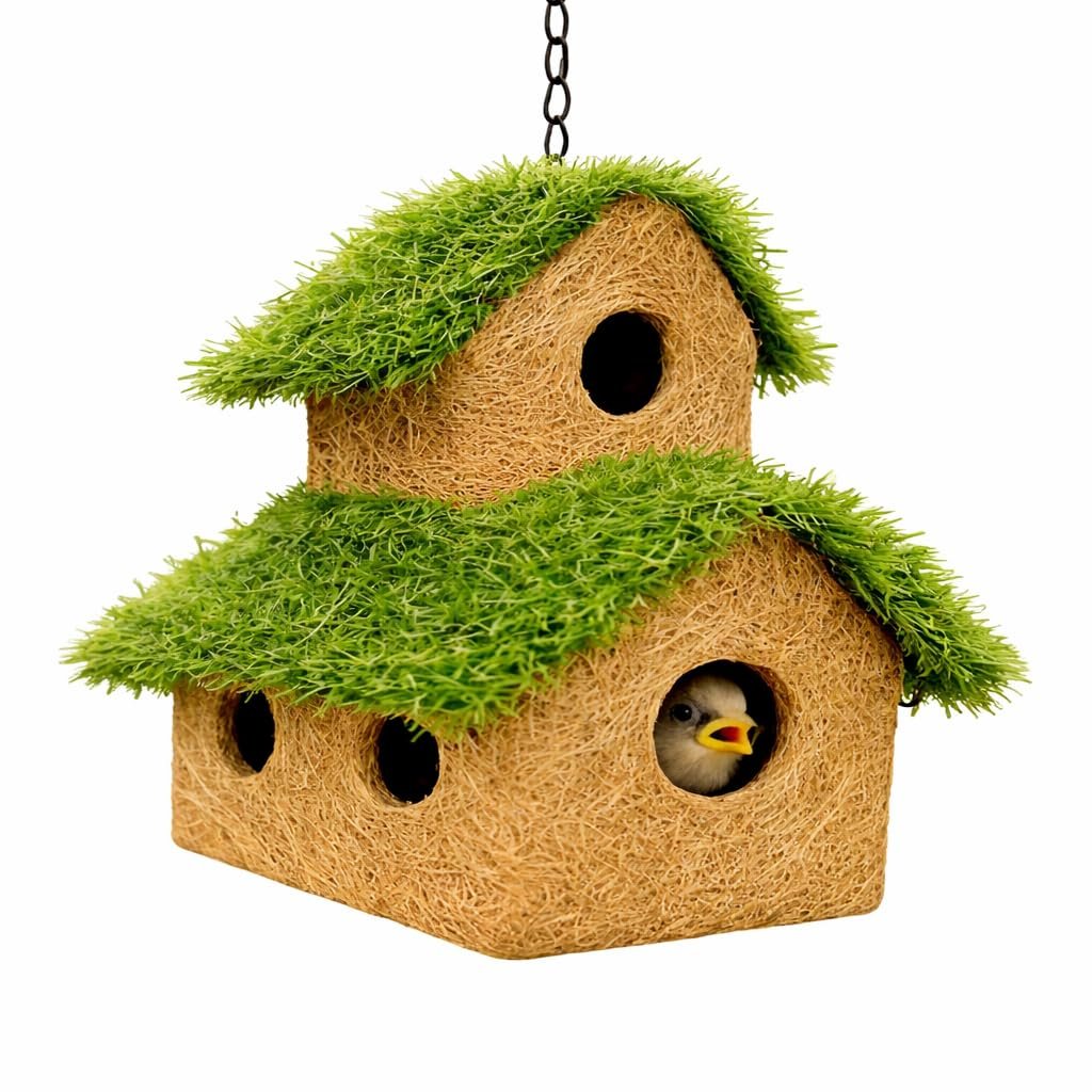liveonce Triple Grass Bird Houses