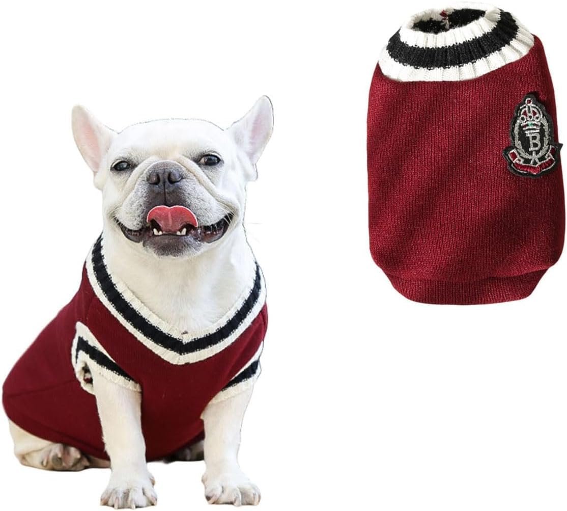 Lulala Pet Dog Sweater for Winter – Soft, Thick Knitwear Shirt Vest for Small Dogs, Classic Warm Puppy Sweater, Perfect for C