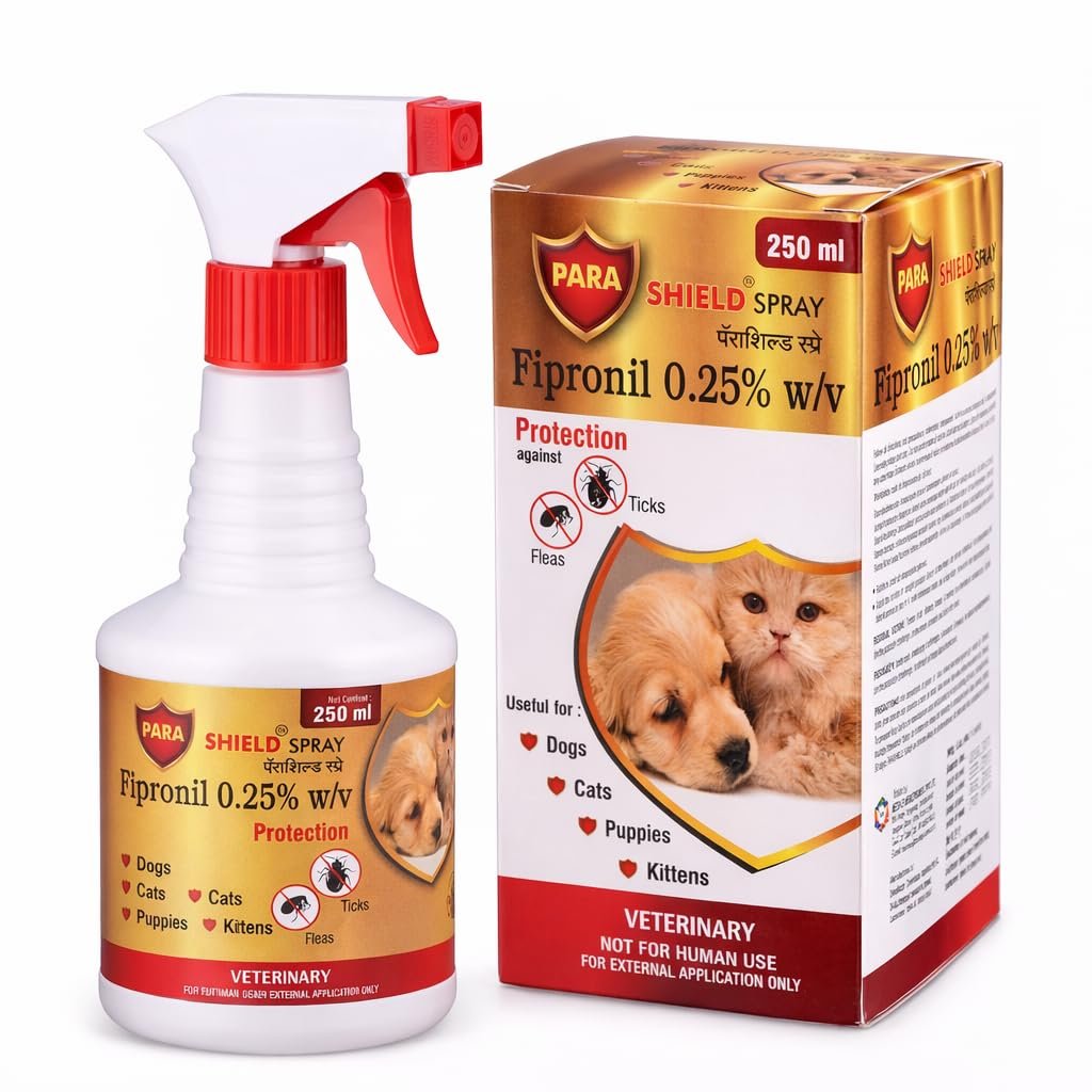 MEDFLY Anti Tick,Fleas Spray for Dogs, Cats -250ML | Powered by Fipronil Formula for Strong & Enduring Defense - Effective Sp