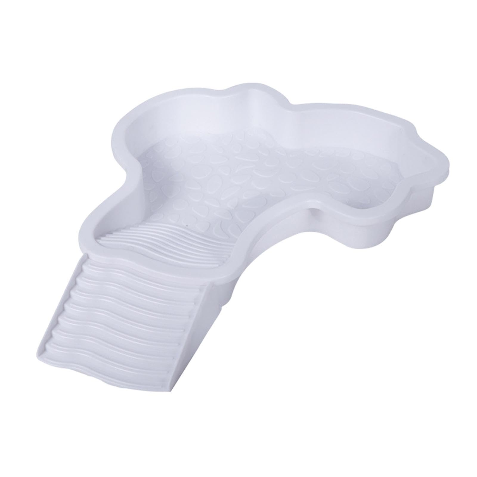 MERISHOPP®Reptile Bathing Pool with Slope Large Lizards Habitat for Gecko Turtle Snake White|Pet Supplies | Reptile Supplies|