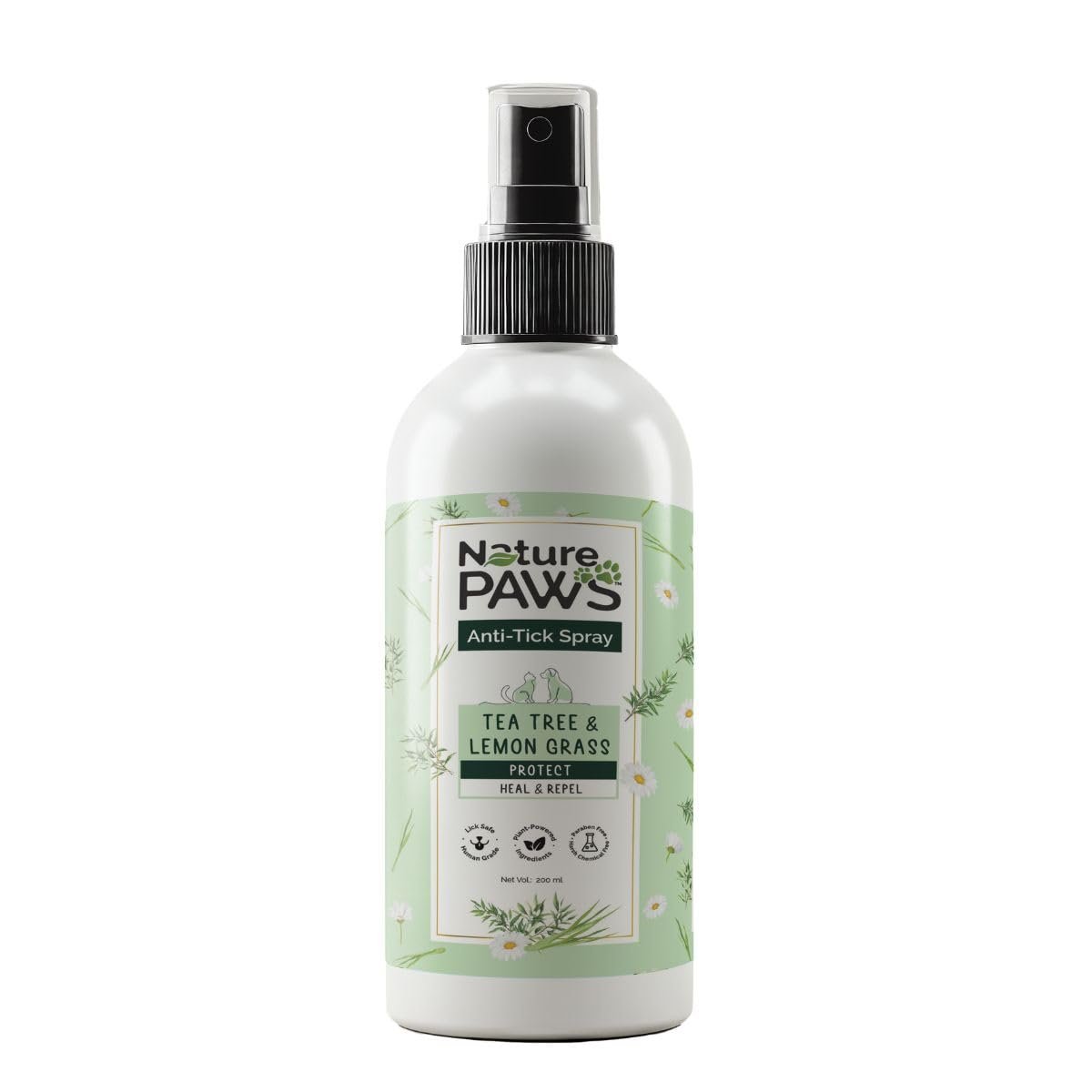NaturePAWS Protect Range Anti-Tick & Flea Spray - Natural, Safe & Healing Formula for Pets 50ml