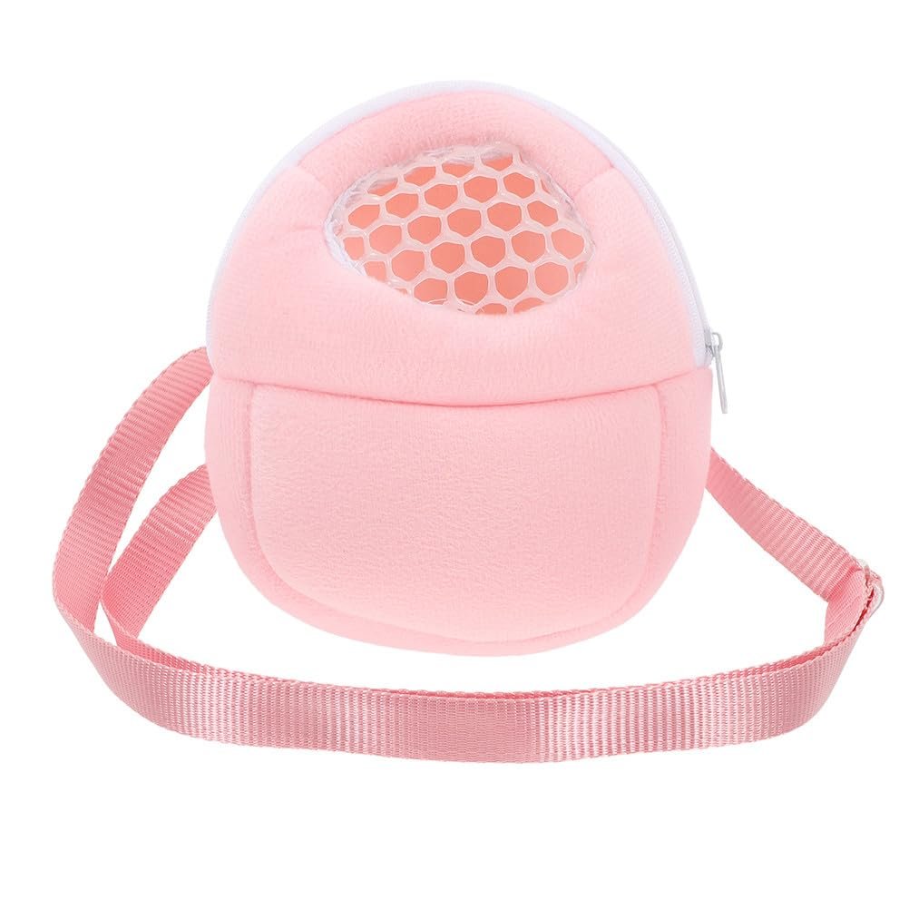 Obuyke Pink Guinea Pig Travel Bag & Hamster Carrier | Breathable Mesh Small Animal Backpack with Adjustable Shoulder Strap |