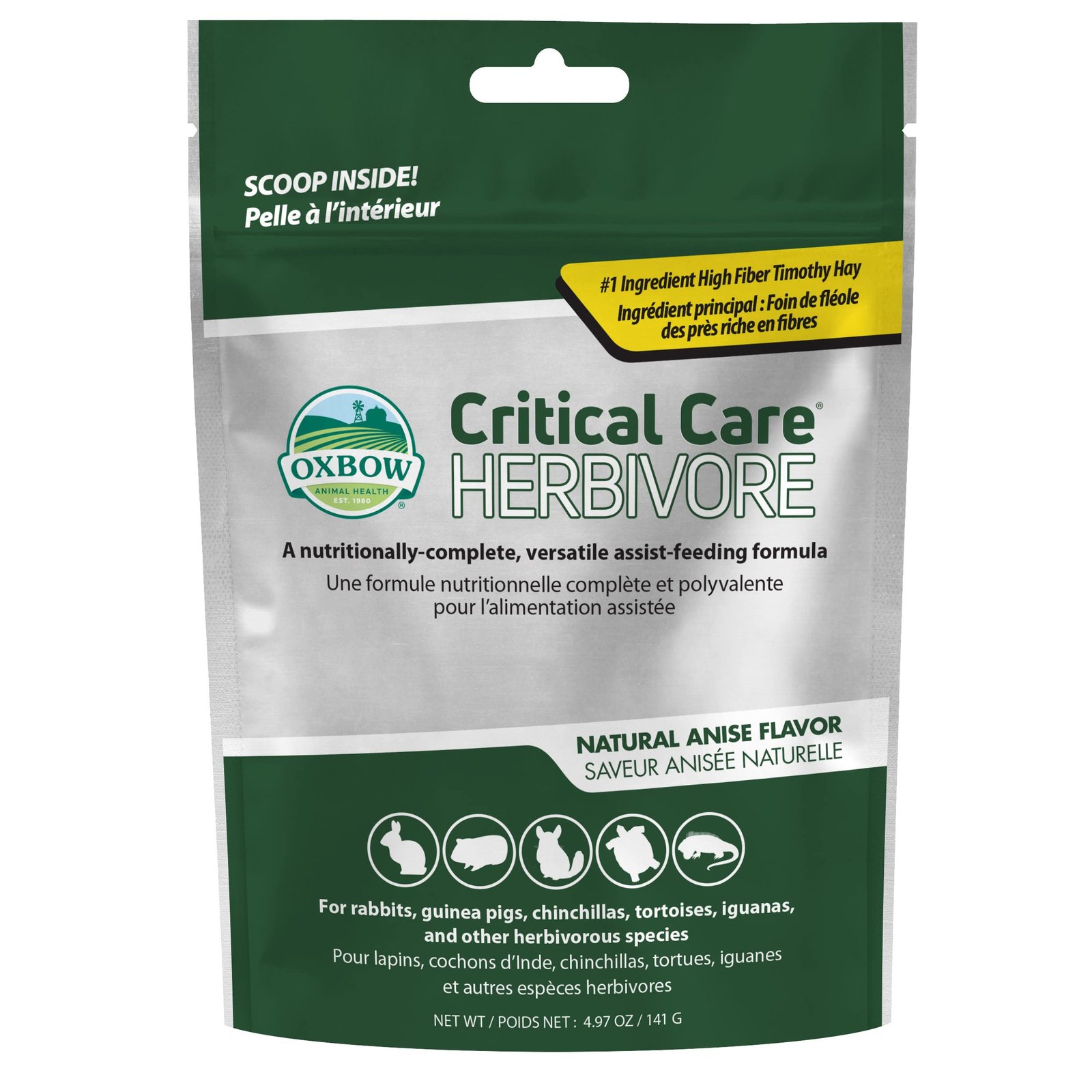 Oxbow Critical Care Pet Supplement, 141gm, All Life Stages, Powder, Guinea Pig,rabbit