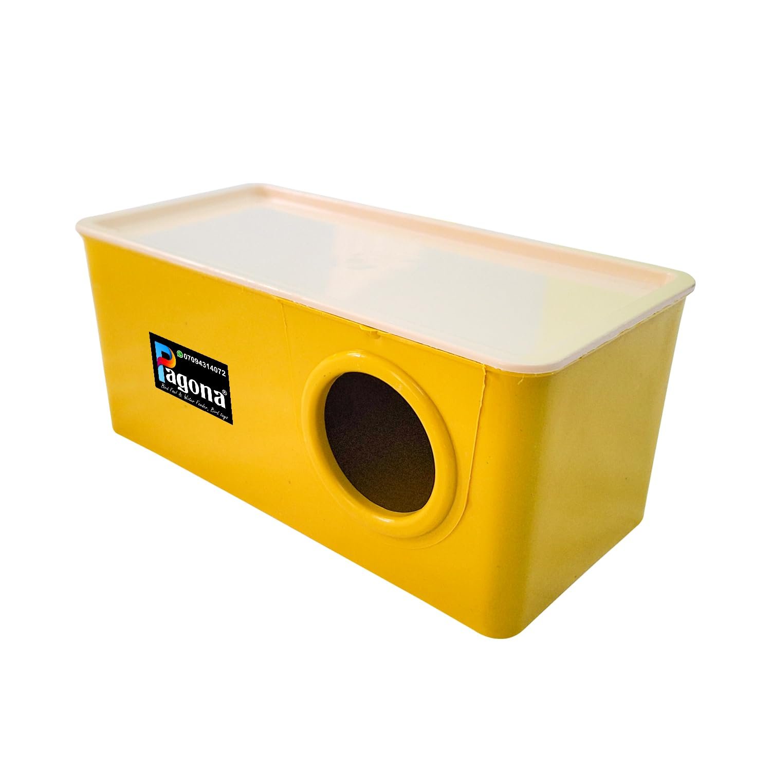Pagona Plastic Bird Nest Box with Cage Mounting Hook Suitable for Small Cage Birds Like Love Birds, Finches, Budgies, Canary