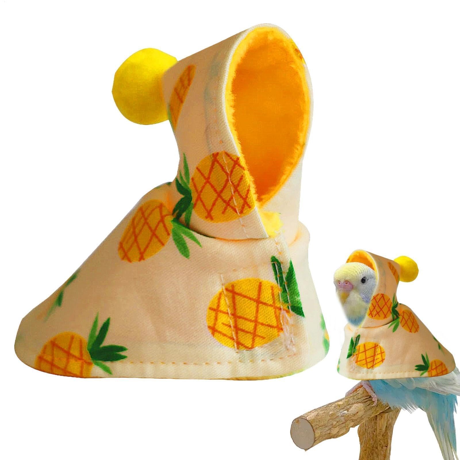 Parrot Clothes, Bird Winter Clothes, Parrot Winter Clothes, Warm Bird Clothes - Pink Checkered Plush Cloak with Snap Buttons