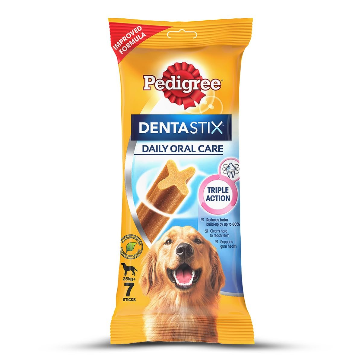 Pedigree Dentastix Oral Care Dog Treat, Adult Large Breed (25+ kg), 270 g, Recommended by Vets, Supports Gum Health, Reduces