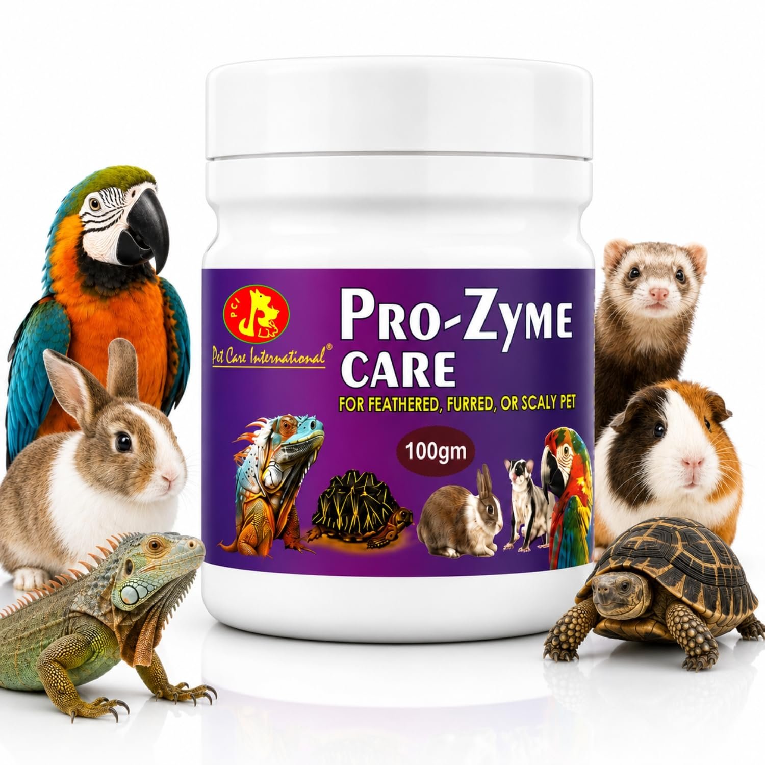Pet Care International (PCI) Pro-Zyme Care Probiotics with Digestive Enzymes for Healthy Digestive System of Reptiles, Hamste