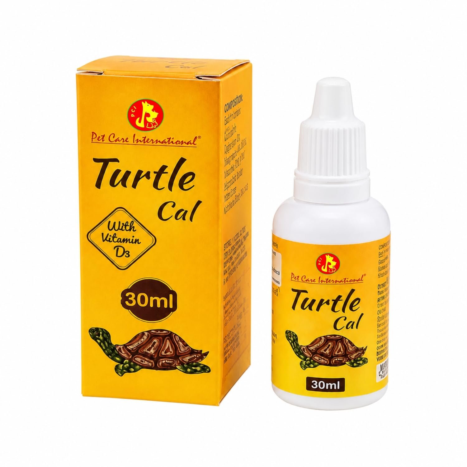 Pet Care International (PCI) Turtle Cal Drop for Strong Shell & Provide Essential Calcium and Vitamins D3 to Turtle for Bette