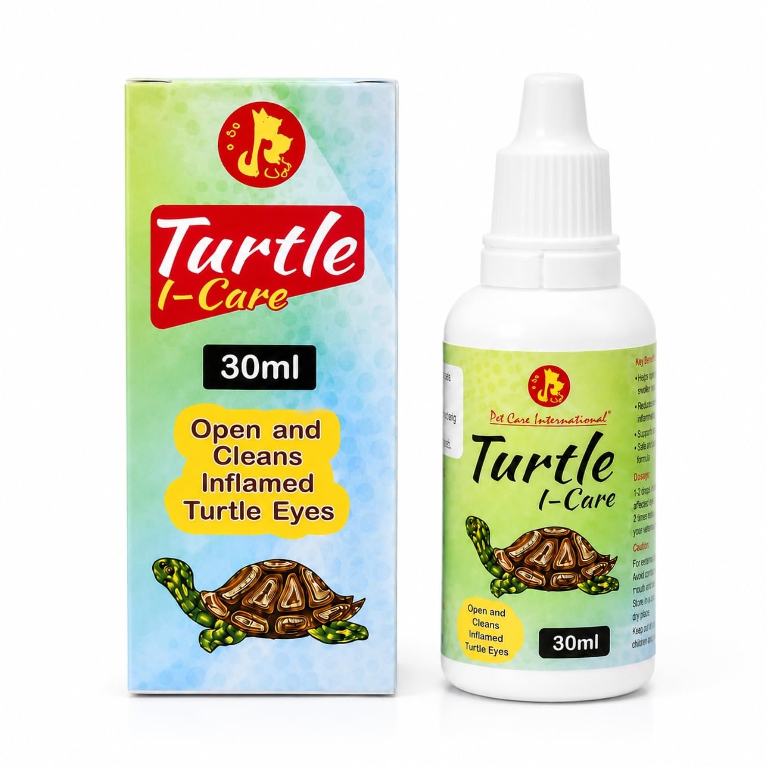 Pet Care International (PCI) Turtle i-Care Eye Drop for Swollen, Inflamed and Infected Eye Care of Healthy Turtle Healthcare