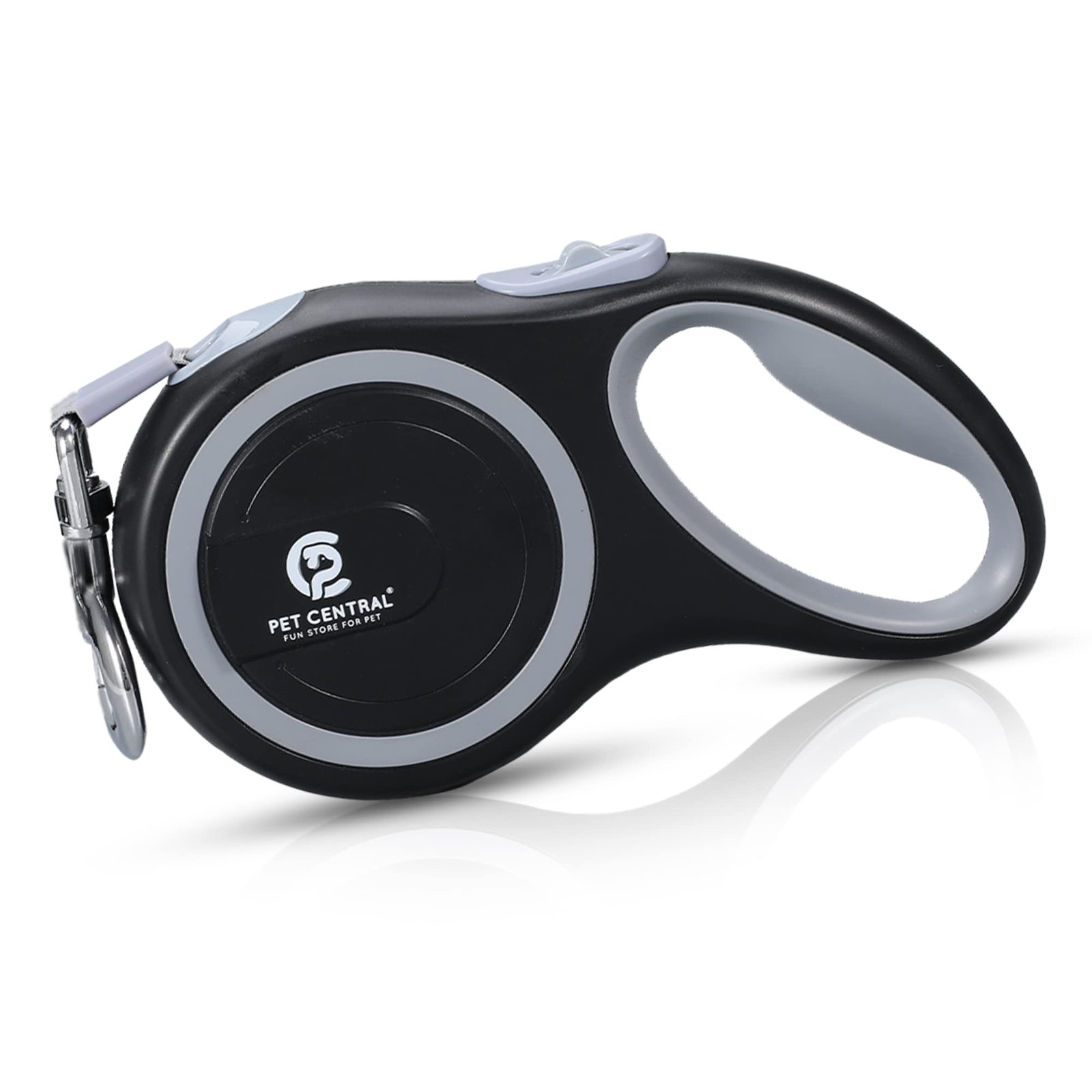 Pet Central Retractable Dog Leash - 16 Feet Quick-Lock Nylon Tape Dog Chain - 360° Tangle-Free, Anti-Slip Cat & Dog Rope - Sm