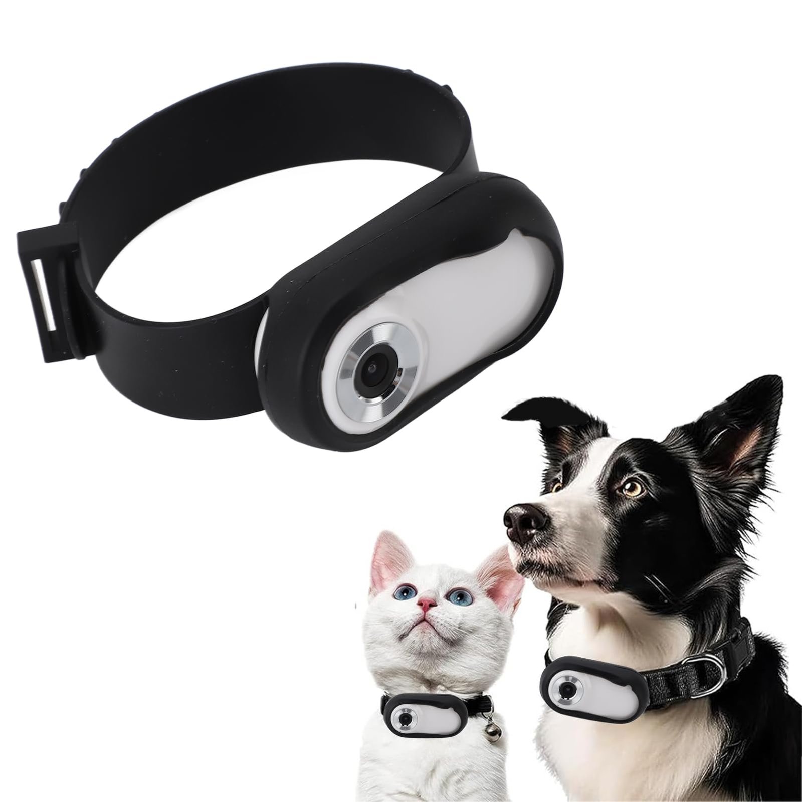 Pet Collar Camera, HD 1080P Cat Collar Camera, 170° Wide Angle, 0.96 inch LCD Display, Small Video Record Action Camera Body