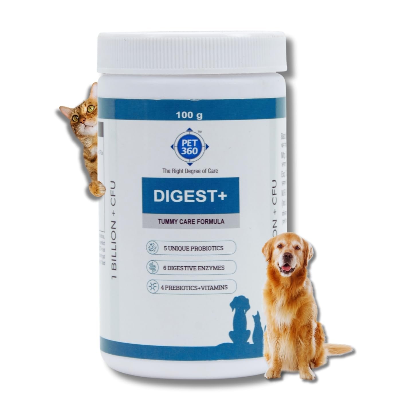 PET360 Digest+ | Tummy Care Formula for Healthy Digestion | Reduces Paw Licking & Scratching | Increased Immunity | Suitable