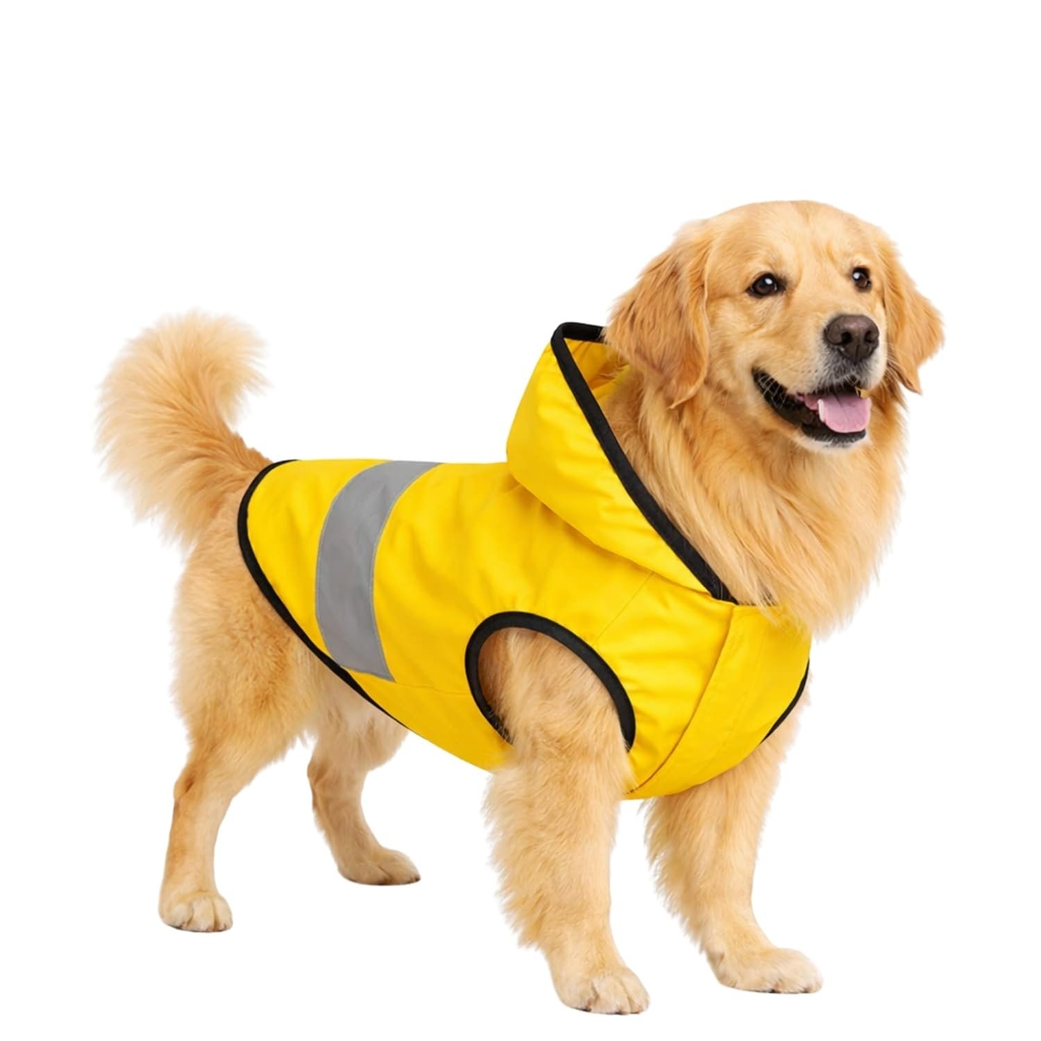 PetKartel Dog Raincoat Waterproof Jacket with Hood Reflective Strip Lightweight Windproof Pet Coat for Dogs Outdoor Walking T