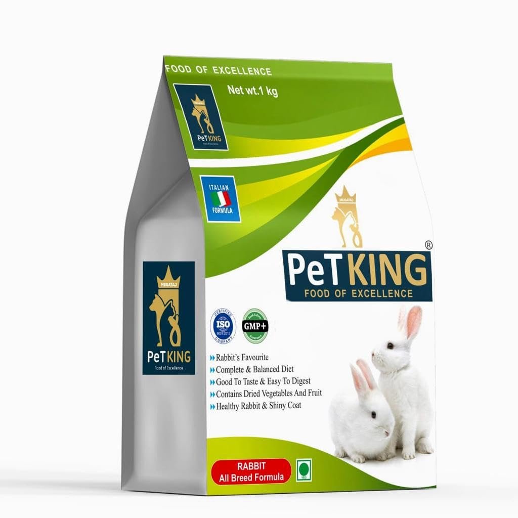 PeTKING Adult Rabbit Food 1kg Nutritionist Choice with Alfa Hay All Breed Formula 1Kg Dry Pellet for Small & Adult Bunnies Dr