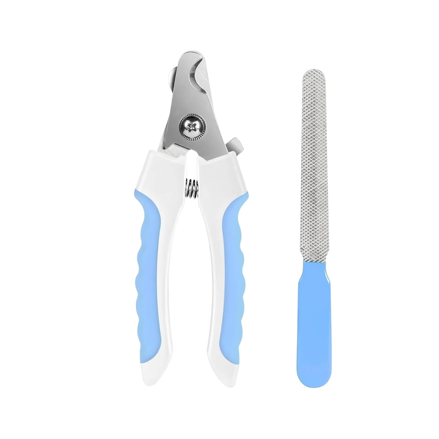 Petoska Animal Nail Cutter Clipper | Pet Grooming & Cleaning | Blue Nail Cutter with Filer for Puppies, Dogs, Cats, Kittens |