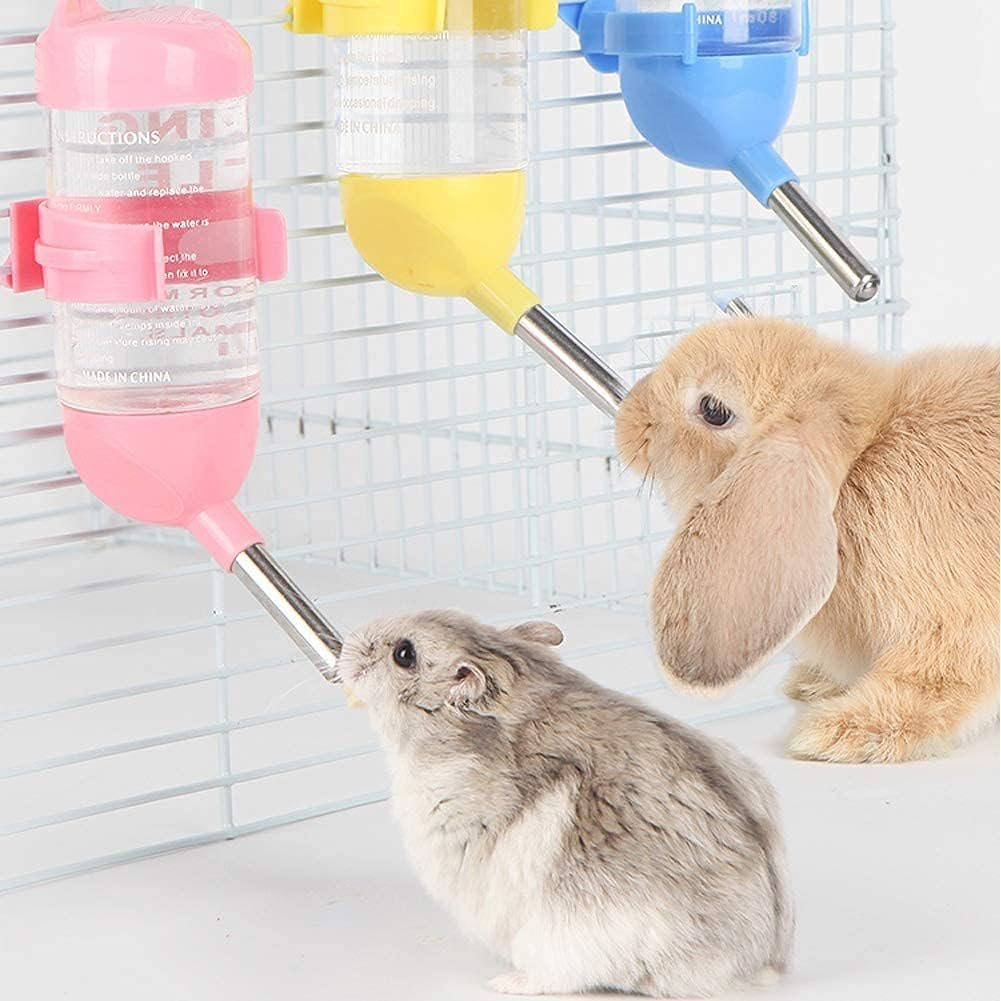 Pets Empire 80ml Hamster Water Bottles,No Grip Hanging Water Dispenser Small Animal Automatic Water Feeder for Hamster,Rabbit