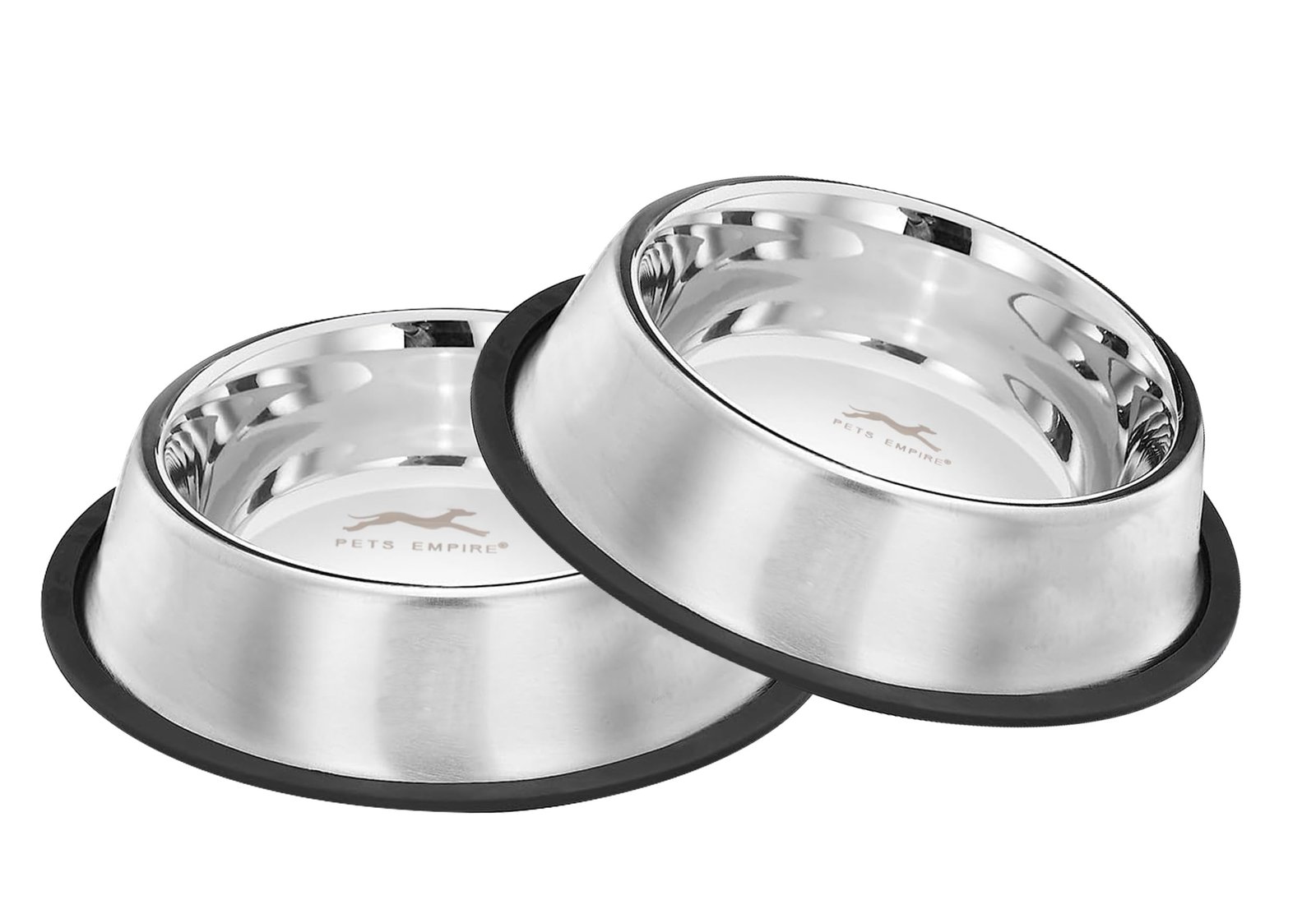Pets Empire Anti-Skid Dog Food Bowl (200 ml) | Stainless Steel Dog Food & Water Feeding Bowl | Basic Pets Feeding Bowls - Per
