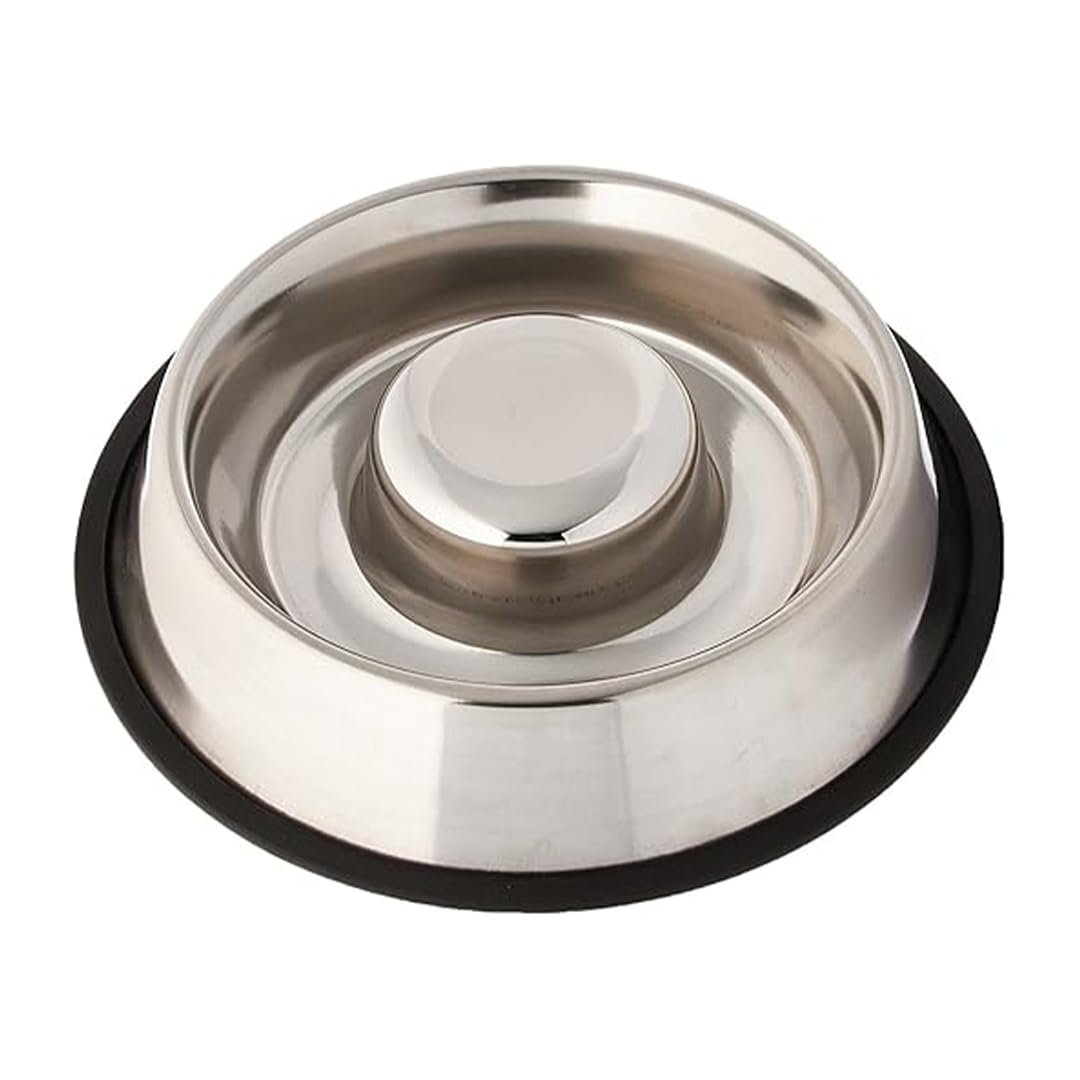 Pets Empire Dog Slow Feeding Bowl | Stainless Steel Bowl Small Size | Slow Feeding Bowl for Kitten & Puppy | Perfect Choice f