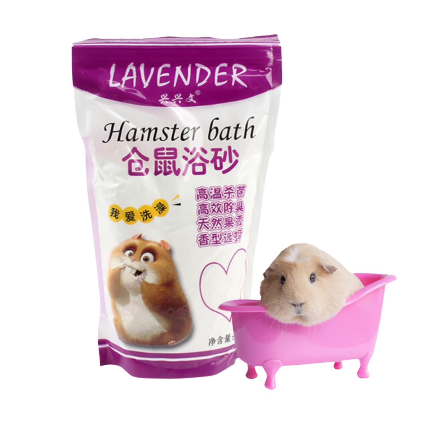 Pets Empire Natural Hamster Bathing Sand 500g Hamster Bathing Sand,Gerbil Powder Grooming Sand for Tiny Friends Farm Dust Bat